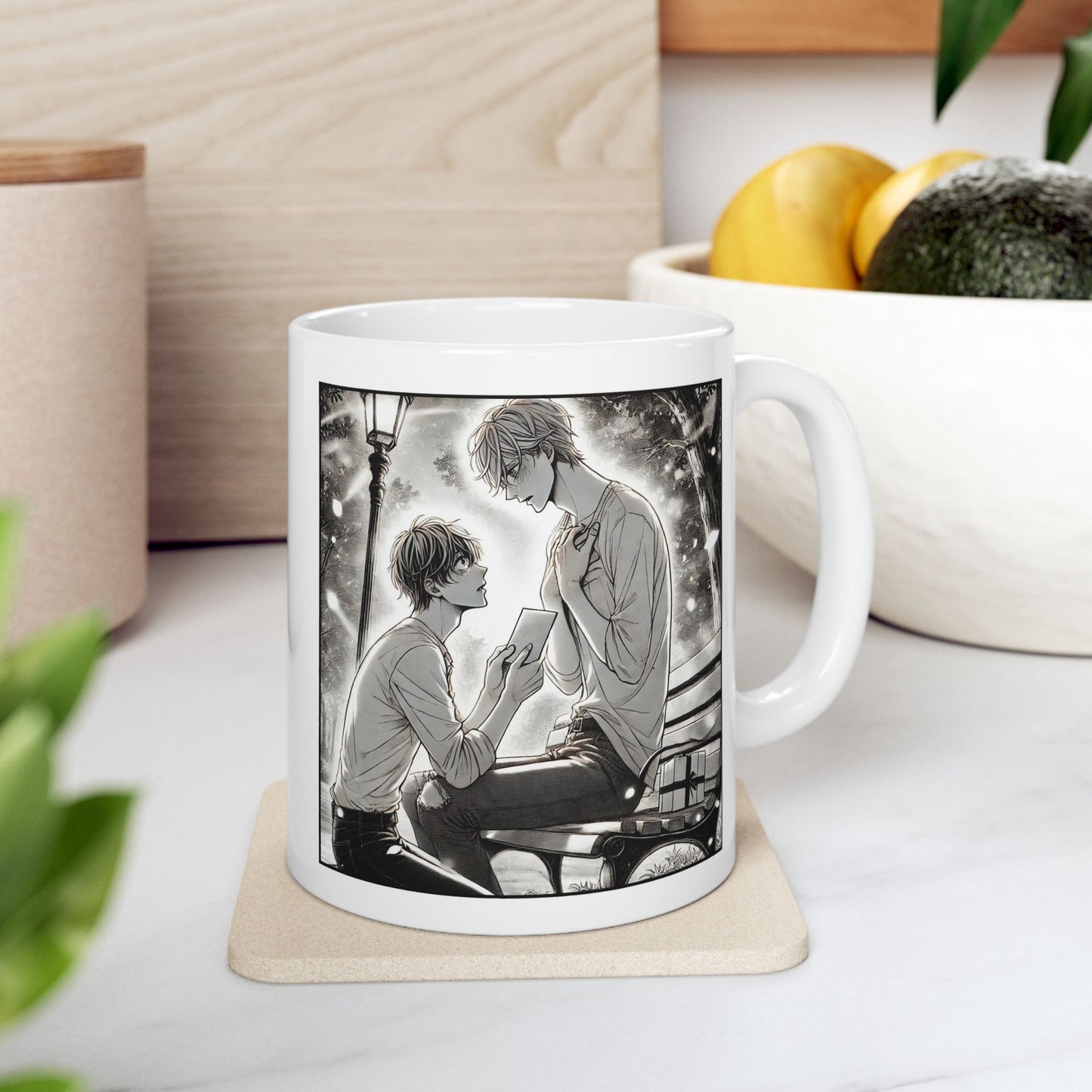 Yaoi BL Mug – Emotional Manga-Style Proposal Coffee Cup, LGBTQ Romance Gift for Boys’ Love Fans and Gay Anime Readers