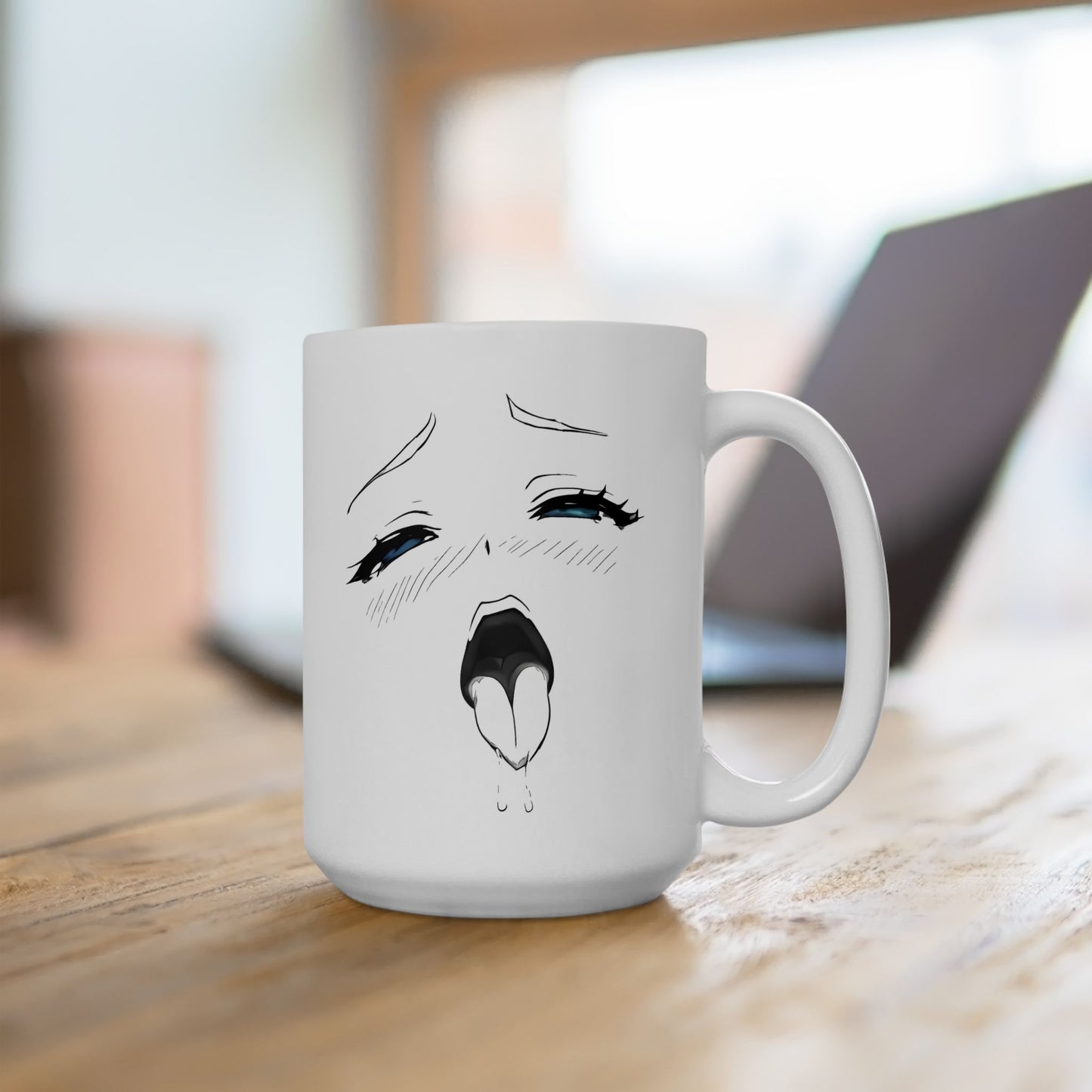 Funny Anime Mug – Overdramatic Reaction Face Cup, Chaotic Manga Expression Mug, Weird Anime Humor Coffee Mug, Meme Style Gag Gift