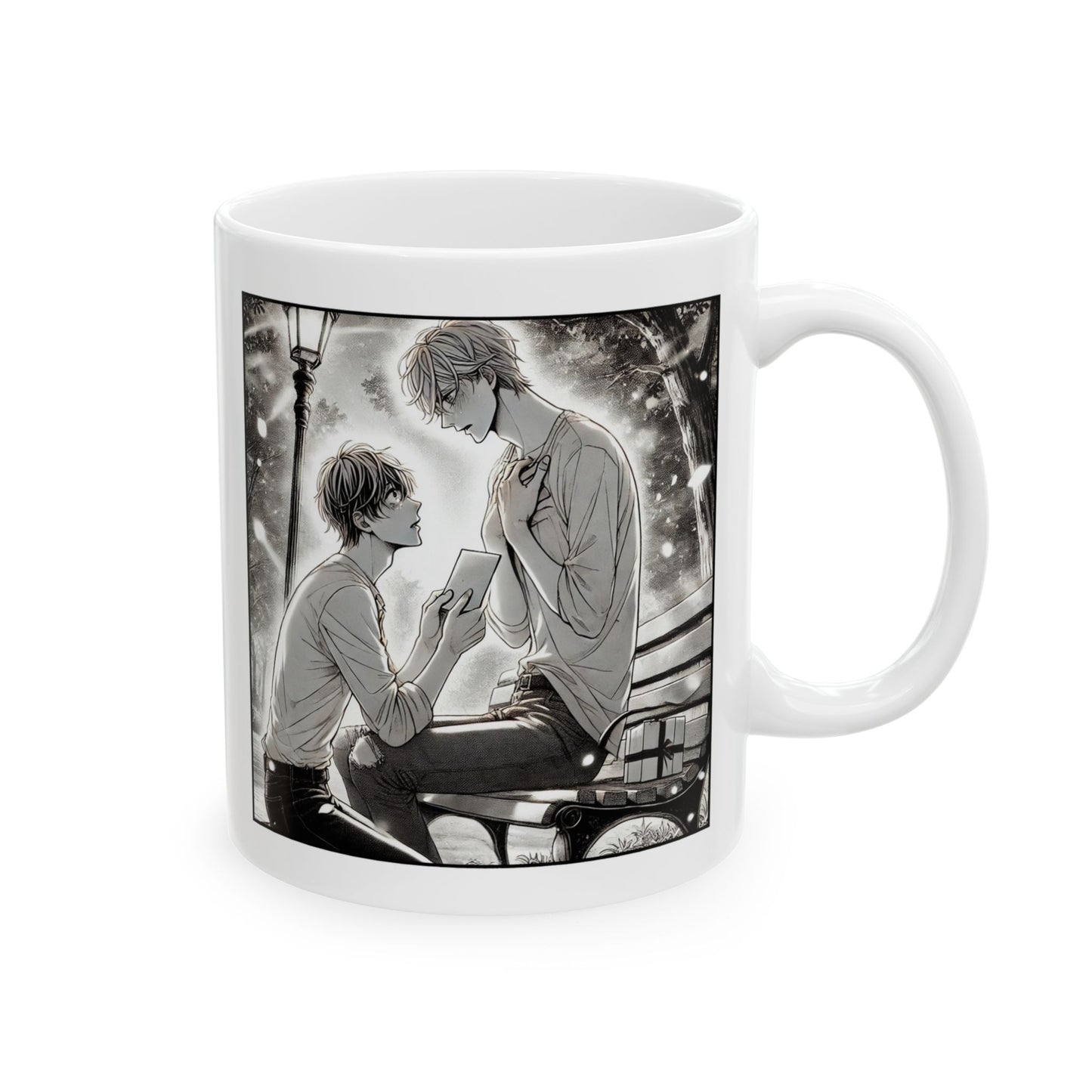 Yaoi BL Mug – Emotional Manga-Style Proposal Coffee Cup, LGBTQ Romance Gift for Boys’ Love Fans and Gay Anime Readers