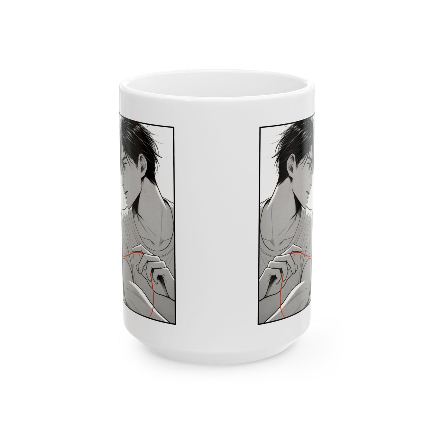 Soulmate BL Mug – Boys Love Red Thread Coffee Cup, Romantic Yaoi Gift for LGBTQ Couples, Him, Her, and Manga Fans