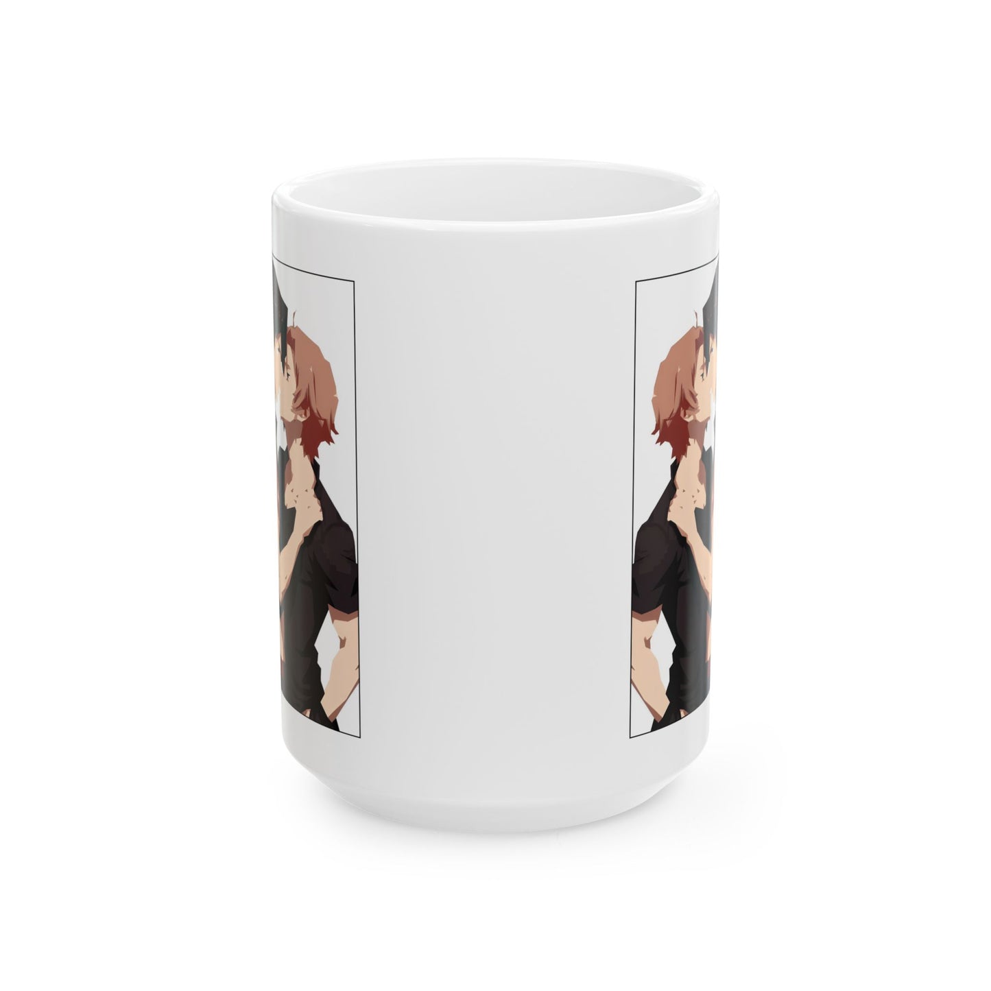 Yaoi Romance Mug – Bold BL Boys Love Cup, Intimate Anime Kanji Design for LGBTQ Fans and Emotional Otaku