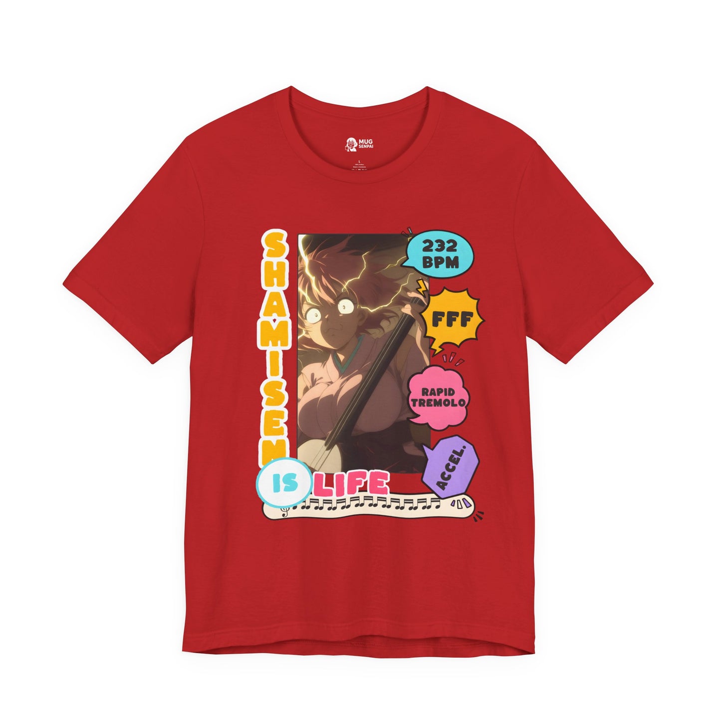 Music Anime Shirt – Japanese Music Graphic Tee, Shamisen Player Shirt, Anime Musician Gift, Traditional Instrument T-Shirt