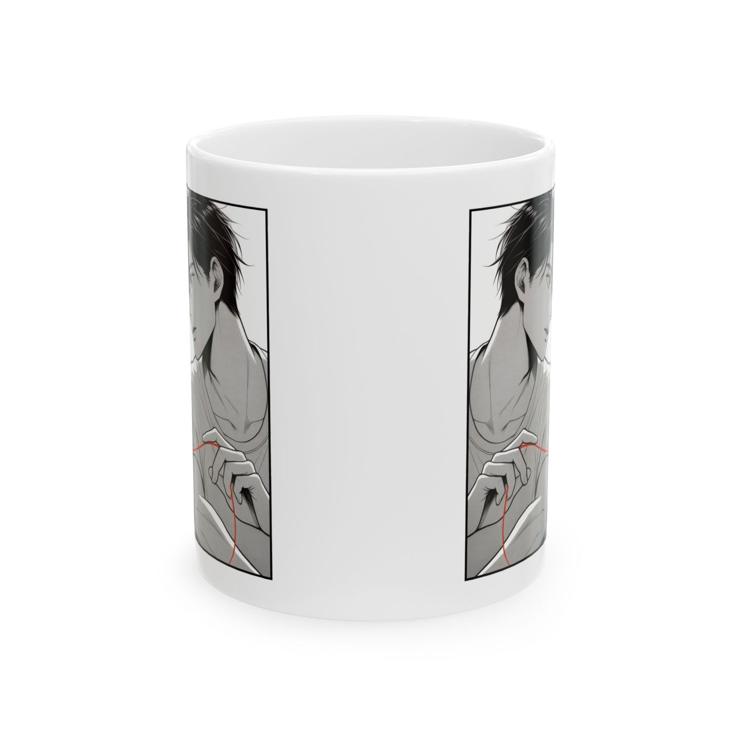 Soulmate BL Mug – Boys Love Red Thread Coffee Cup, Romantic Yaoi Gift for LGBTQ Couples, Him, Her, and Manga Fans