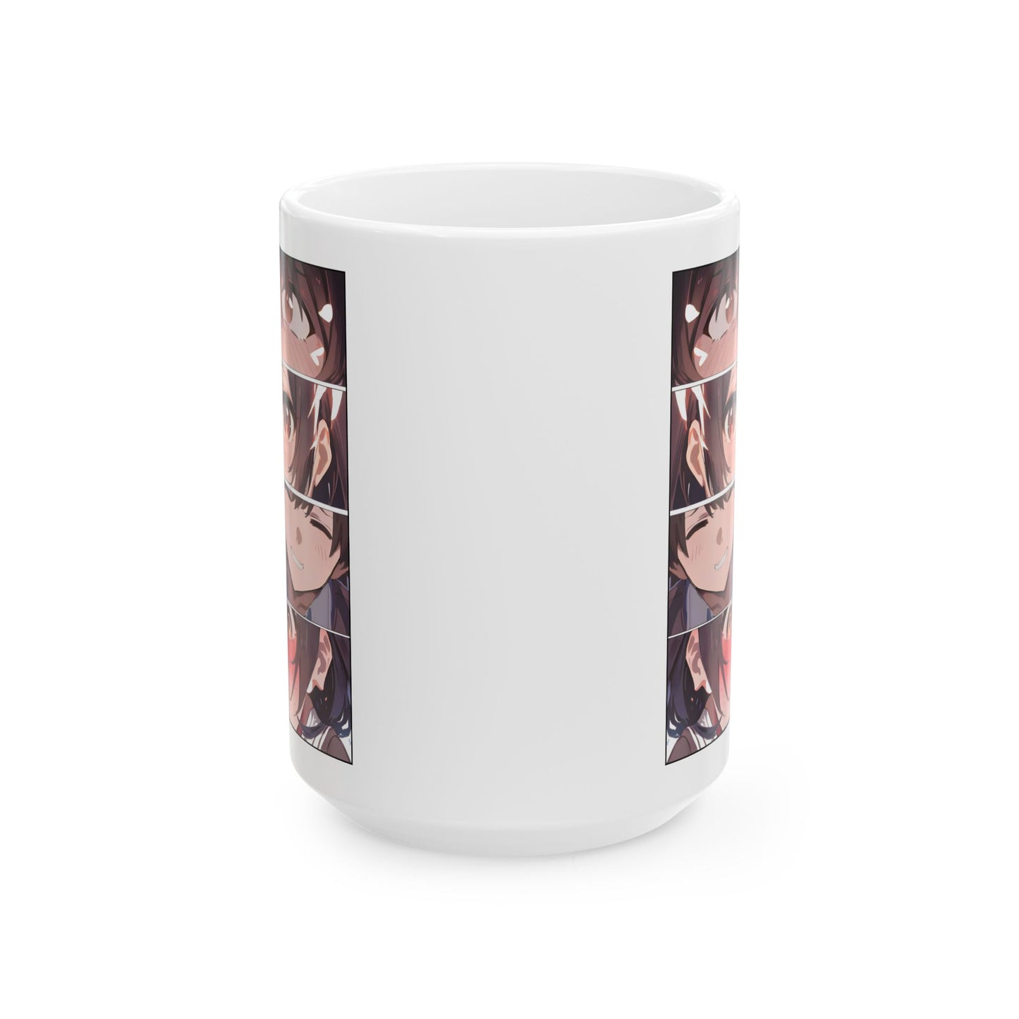 Manga Love Mug – Eye Contact Anime Panel, Blushing Romantic Moment, Cute Couple Gift for Otaku and Fans