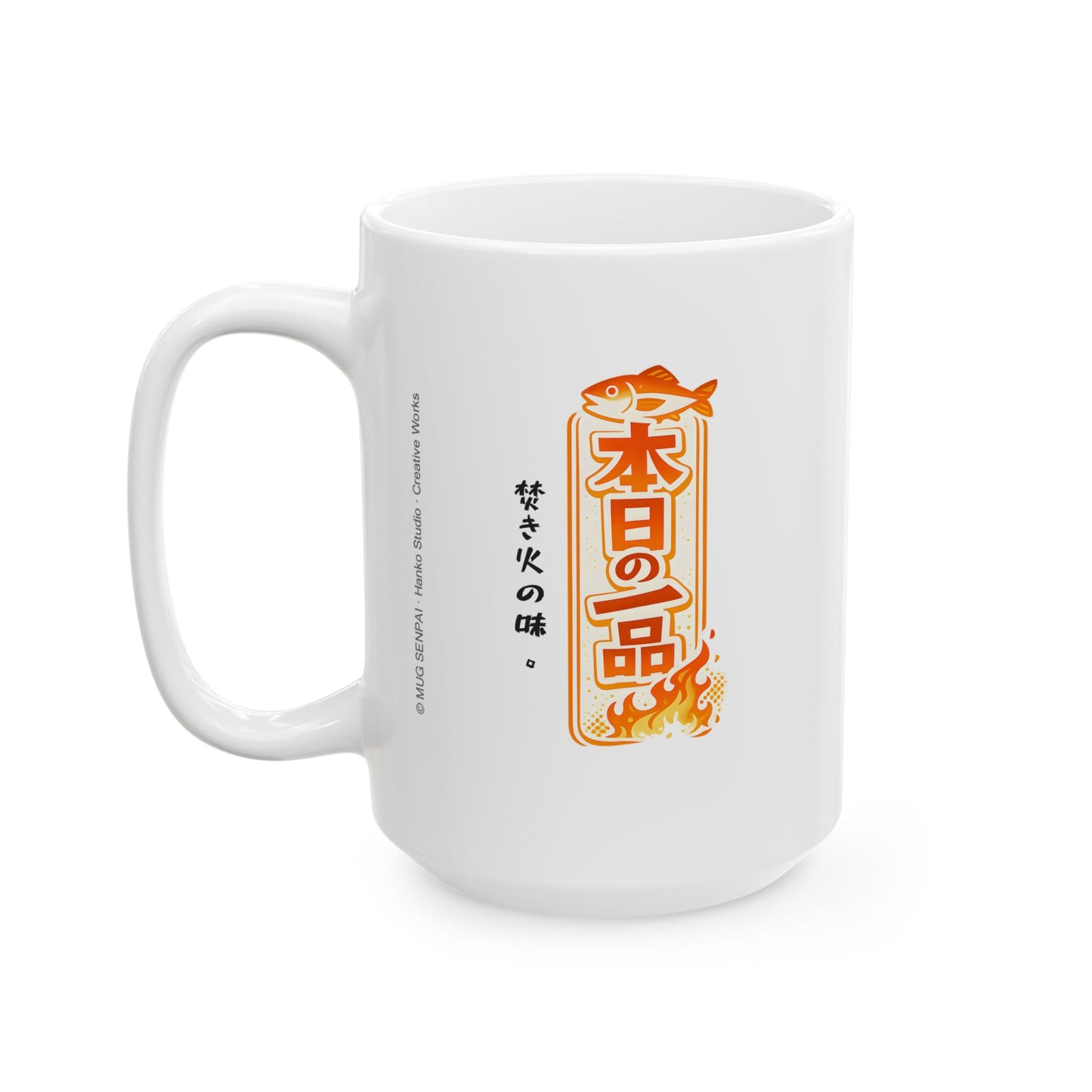 Funny Anime Mug – Camping Girl Cooking Fish Scene, Chaotic Campfire Anime Cup, Cute Cooking Disaster Mug, Weird Anime Humor Gift