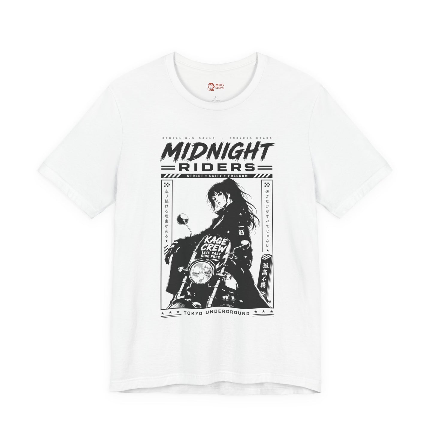 Anime Motorcycle Shirt – Biker Anime Graphic Tee, Japanese Streetwear Shirt, Manga Motorcycle Girl T-Shirt, Tokyo Style Gift
