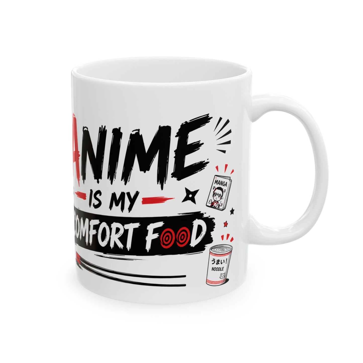 Anime Mug – Anime Is My Comfort Food Mug, Funny Manga Coffee Cup, Otaku Gift, Ramen Lover Mug, Japanese Anime Decor