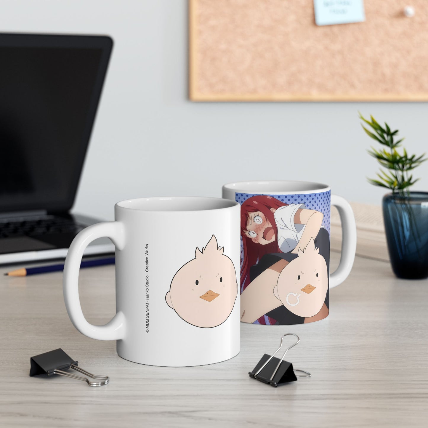 Anime Meme Mug – Blushing Panic Anime Girl Cup, Funny Ecchi Reaction Mug, Chaotic Otaku Humor Coffee Mug, Weird Anime Gag Gift