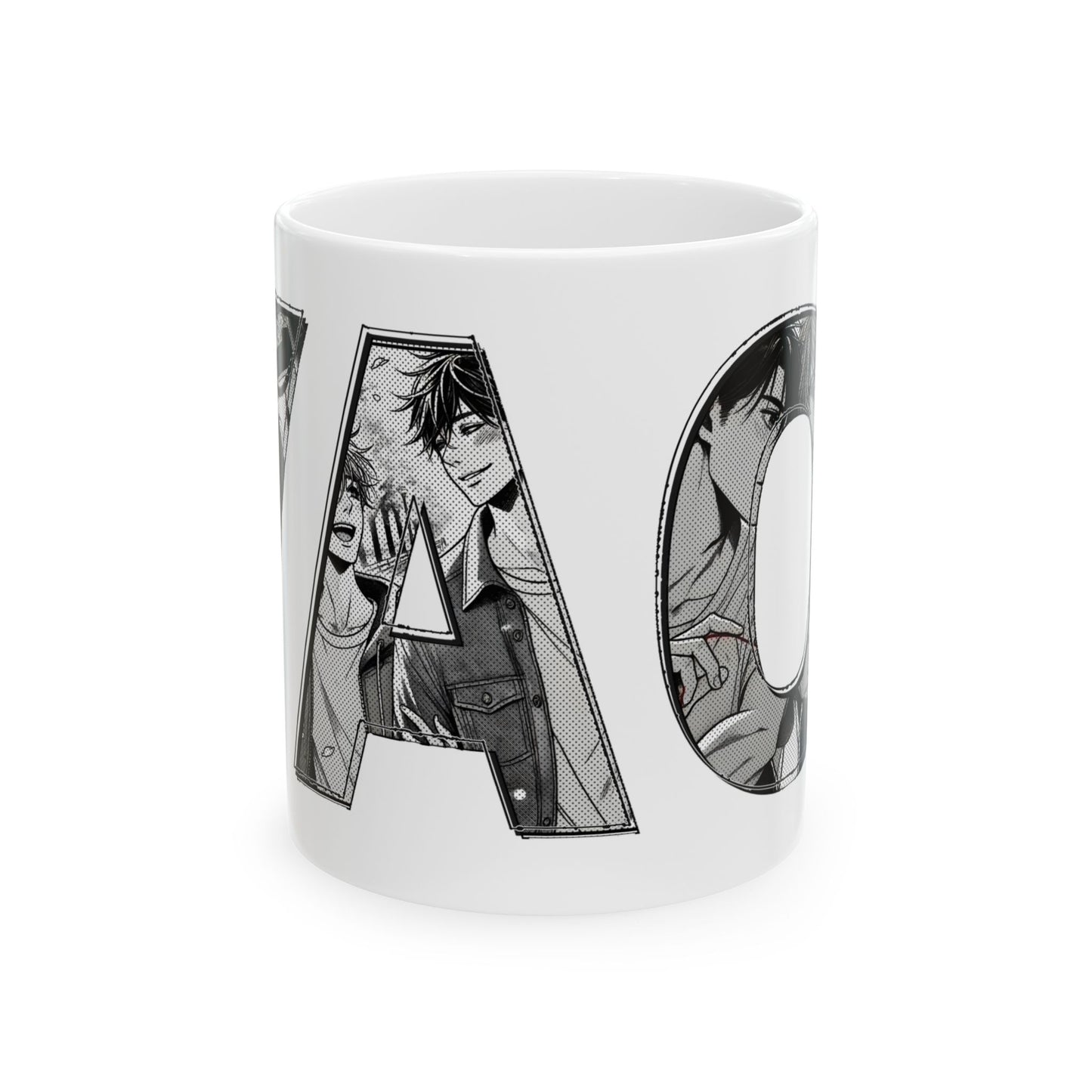 BL Manga Mug – Subtle Yaoi Letter Art Design, Boys Love Coffee Cup for Manga Fans
