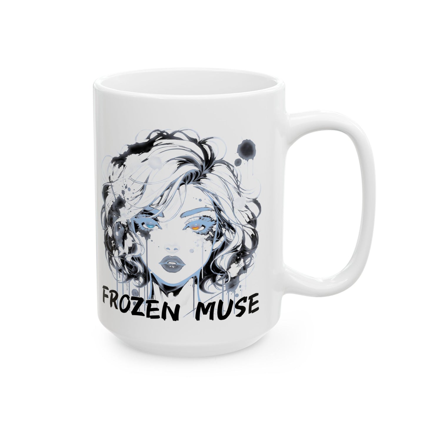 Frost Girl Mug – Frozen Muse, Cool Blue Anime Aesthetic Cup for Dreamers and Lovers of Quiet Moments