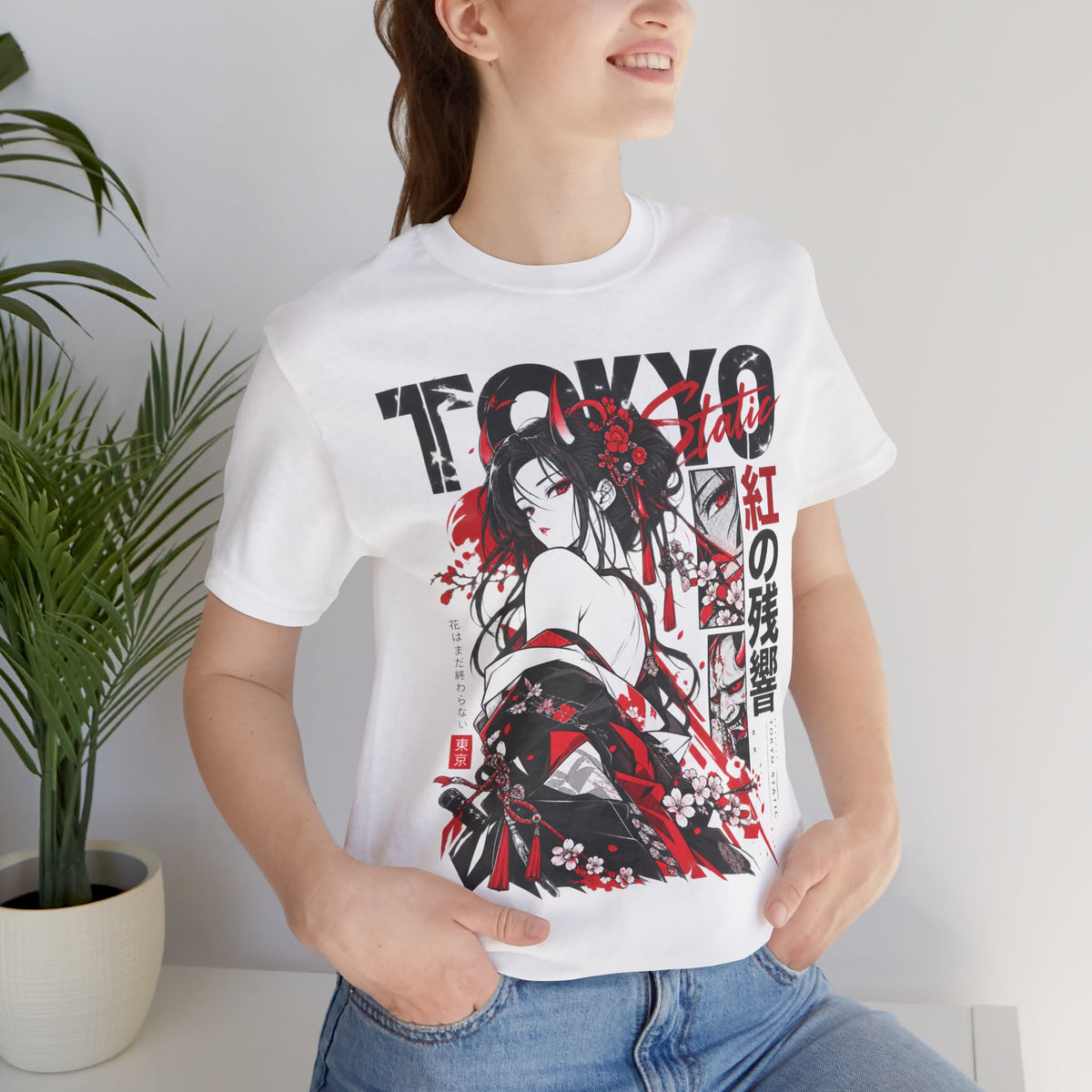 Demon Girl Tee – Tokyo Static Oni Manga Streetwear