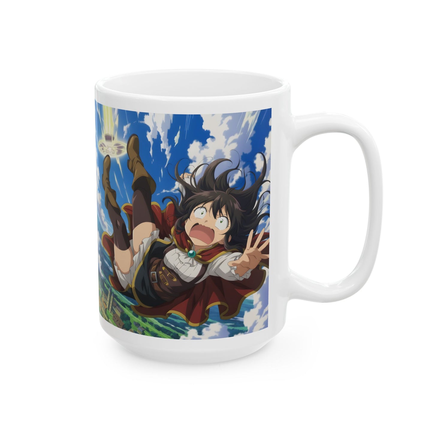 Funny Anime Mug – Summoned Hero Isekai Fail Cup, Gamer Humor Coffee Mug, Fantasy Meme Gift