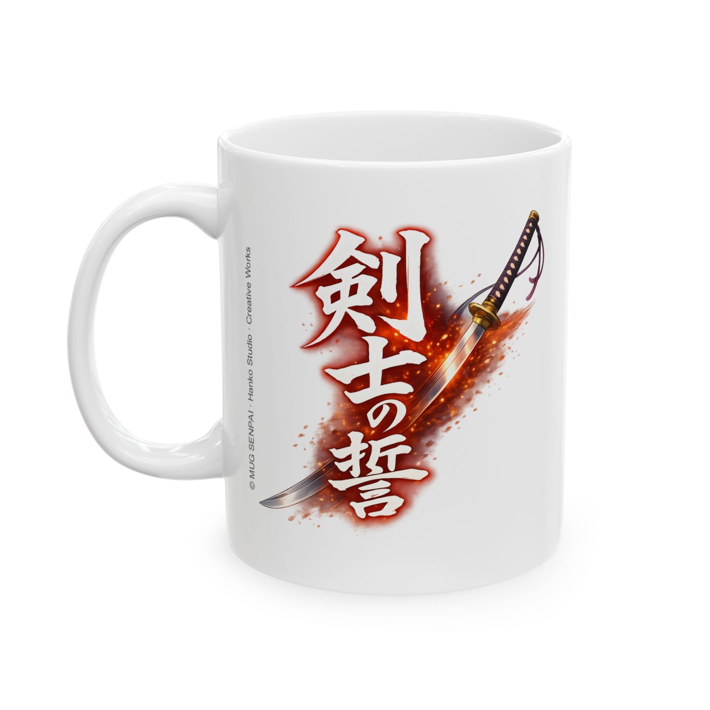 Samurai Anime Mug – Katana Warrior Girl Squad Cup, Shonen Fighter Aesthetic Coffee Mug, Powerful Anime Team Scene, Otaku Gift