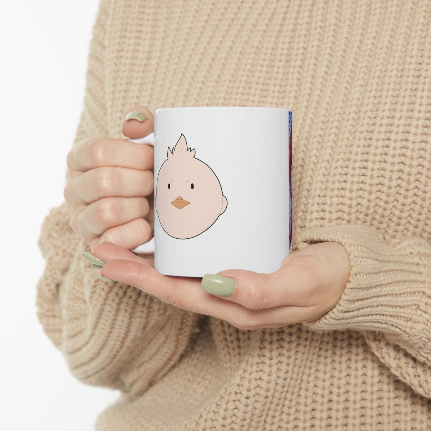 Anime Meme Mug – Blushing Panic Anime Girl Cup, Funny Ecchi Reaction Mug, Chaotic Otaku Humor Coffee Mug, Weird Anime Gag Gift