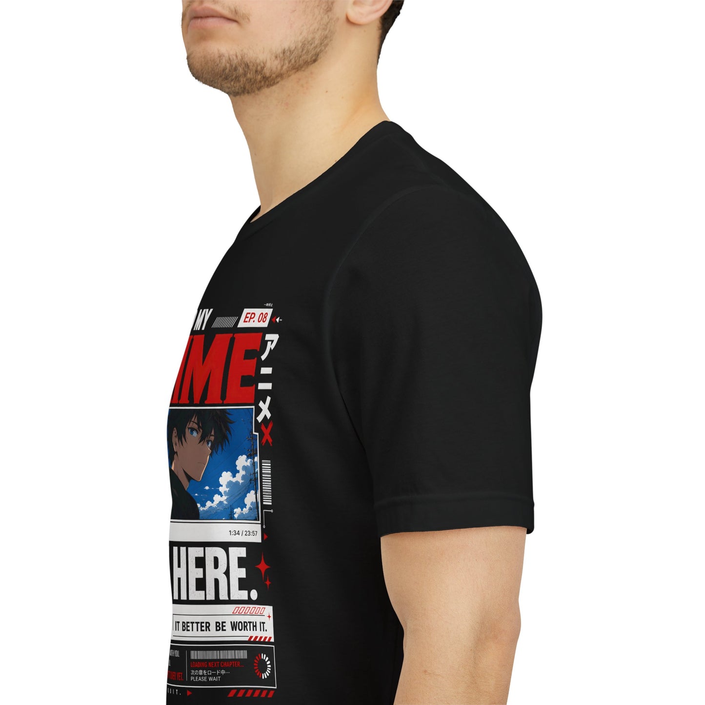 Anime Shirt – I Paused My Anime To Be Here Graphic Tee, Funny Otaku T Shirt, Anime Fan Gift, Manga Streetwear Shirt