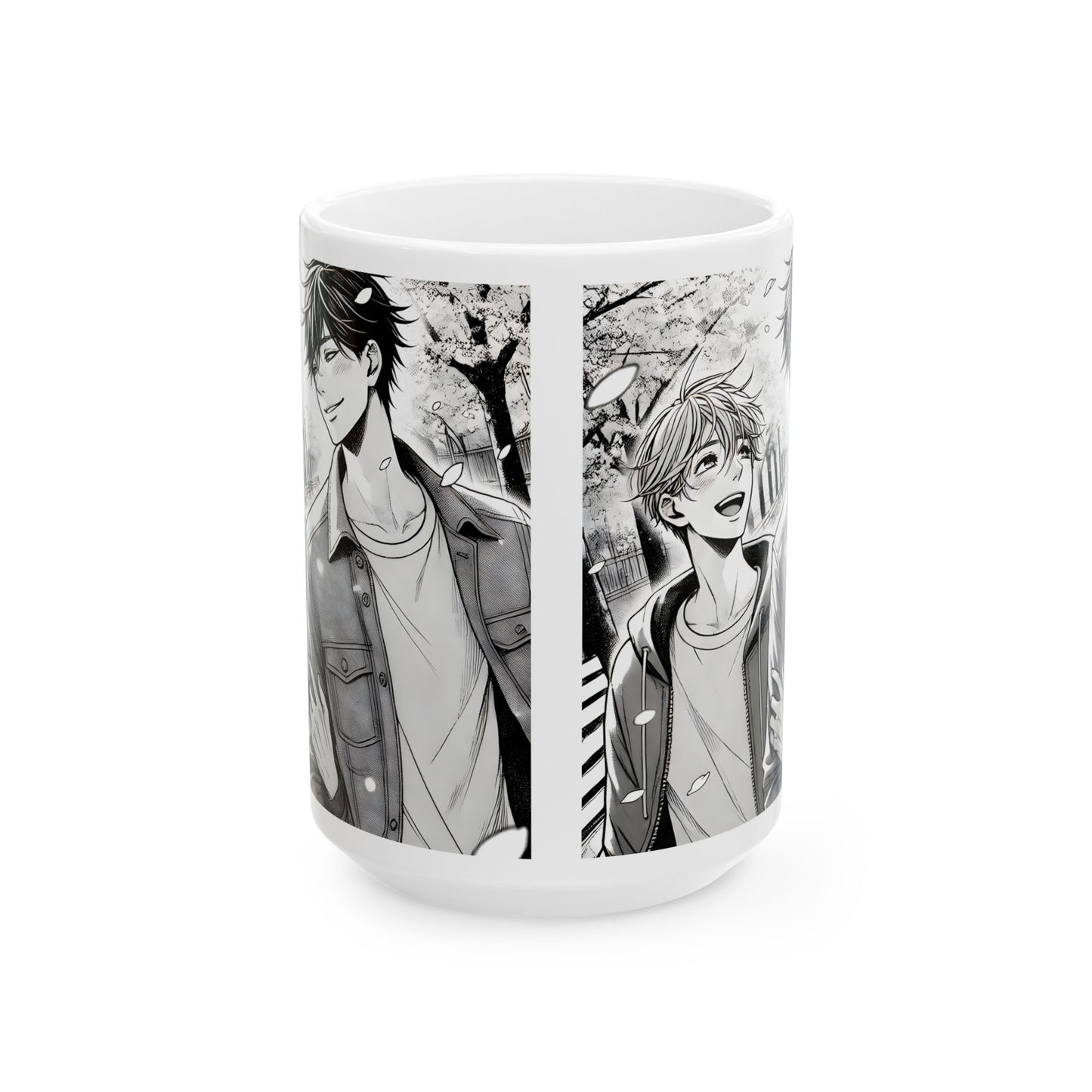 Anime Boys Love Mug – Soft BL Walk Home Scene, Gentle Manga Romance Coffee Cup for Fans of Quiet Love