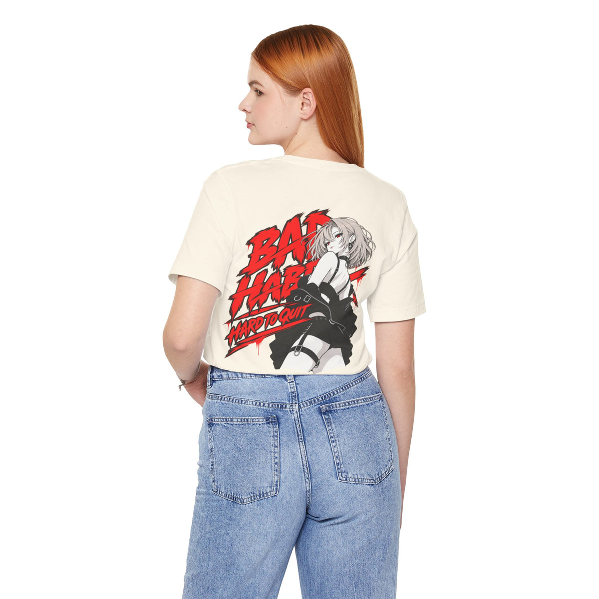 Grunge Anime Shirt – Heartbreaker Goth Girl Streetwear Tee
