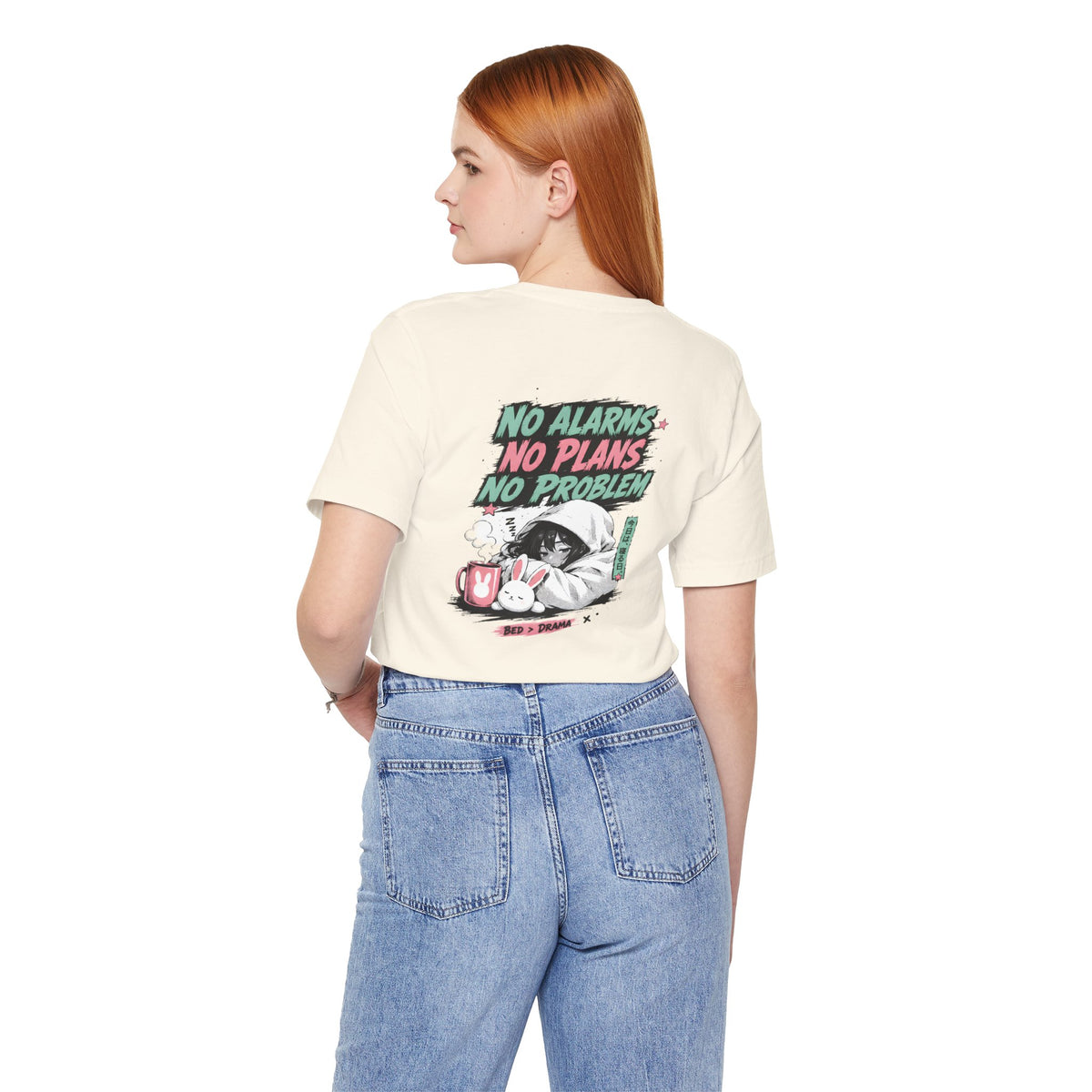 Cozy Anime Shirt – Sleepy Girl Stay in Bed Graphic Tee