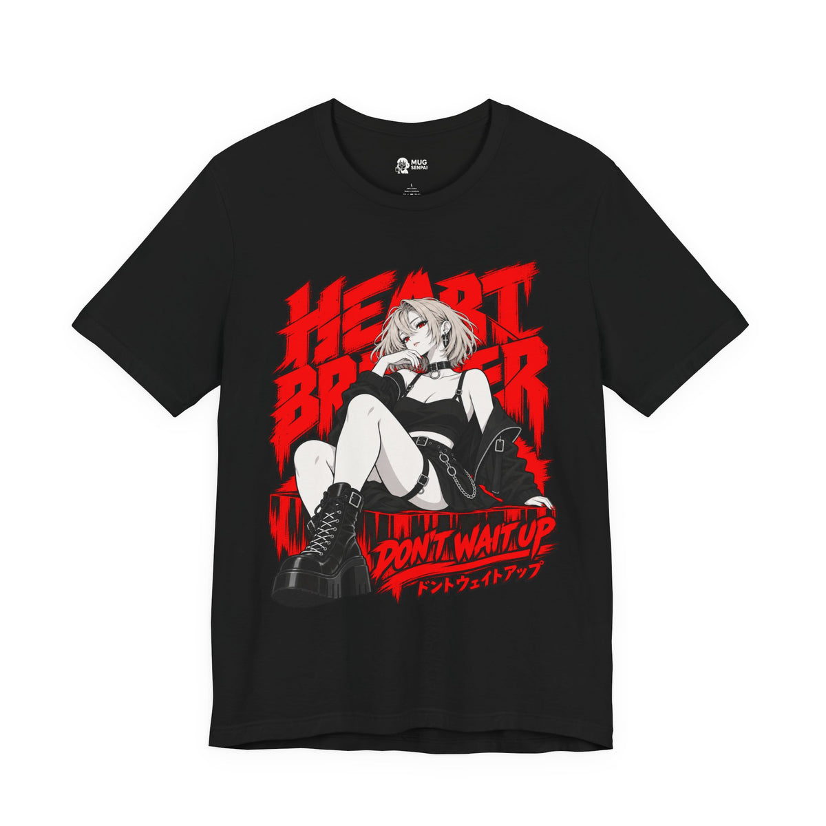 Grunge Anime Shirt – Heartbreaker Goth Girl Streetwear Tee