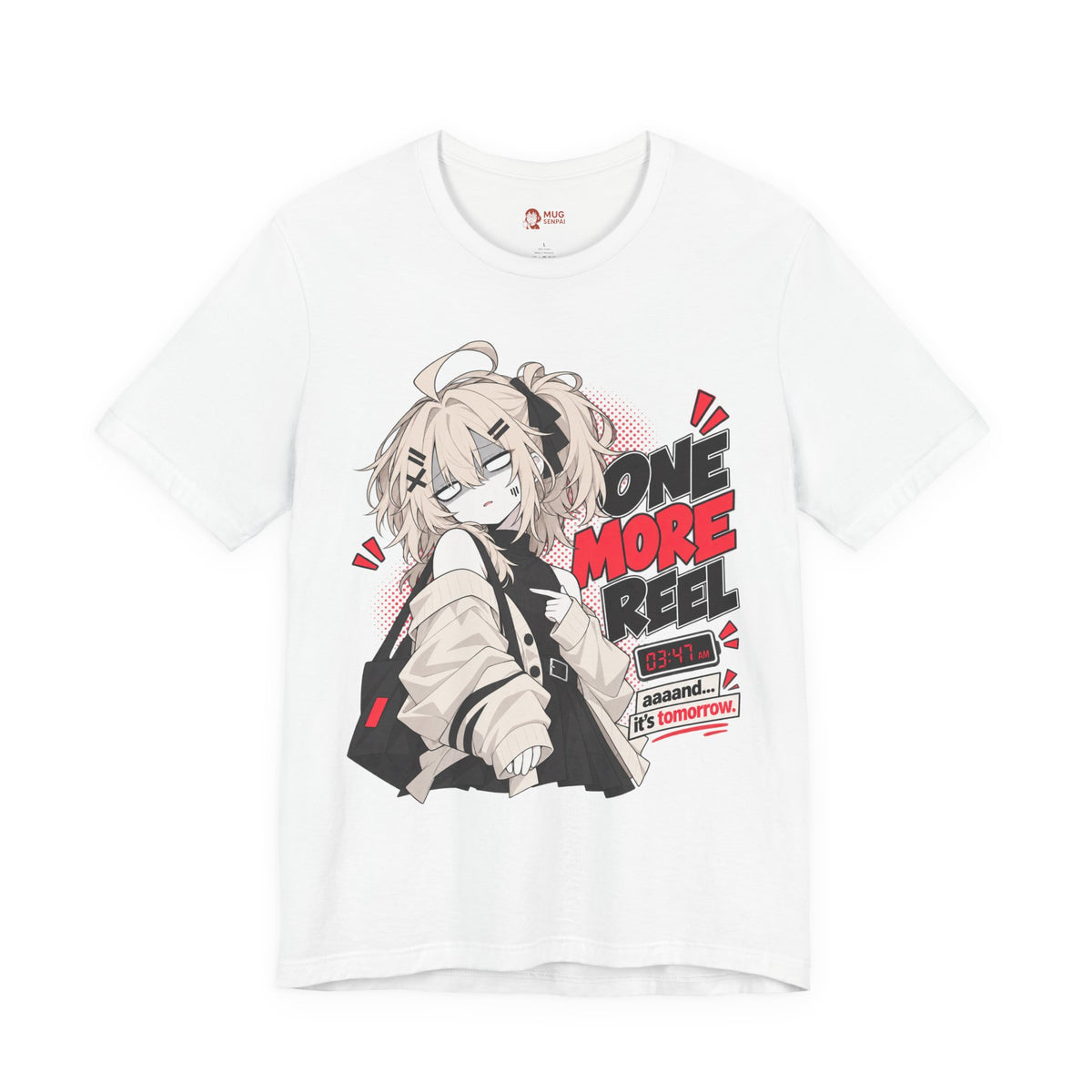 Anime Meme Tee – One More Reel Late Night Scrolling Shirt