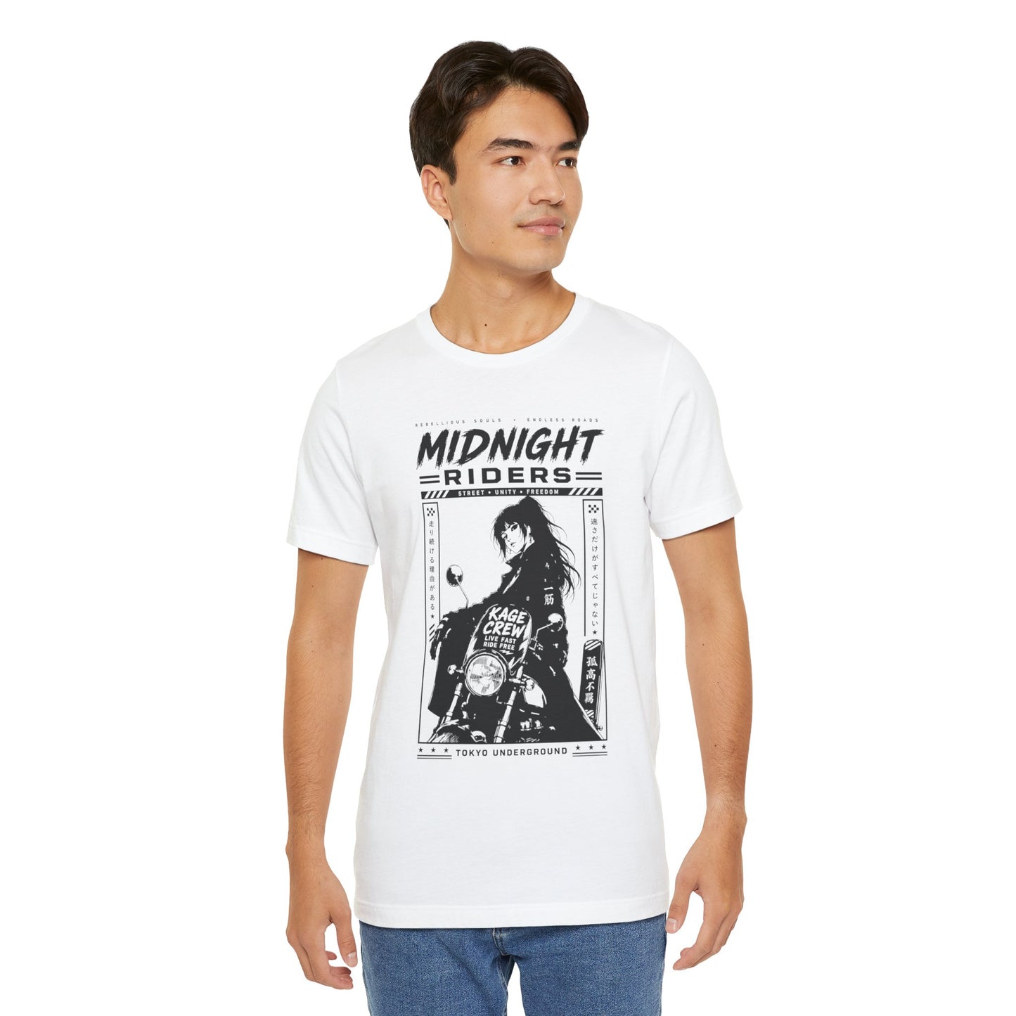 Anime Motorcycle Shirt – Biker Anime Graphic Tee, Japanese Streetwear Shirt, Manga Motorcycle Girl T-Shirt, Tokyo Style Gift