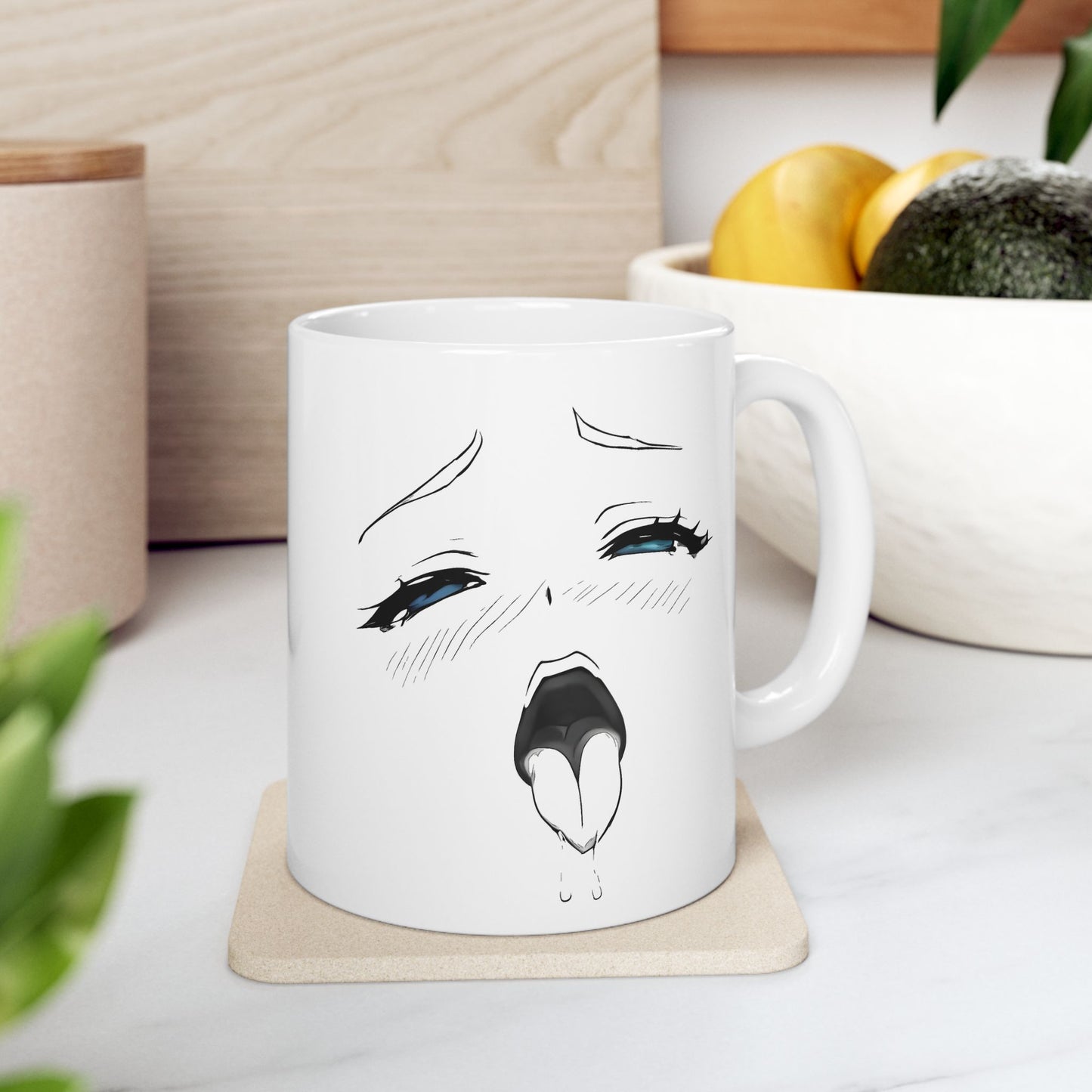 Funny Anime Mug – Overdramatic Reaction Face Cup, Chaotic Manga Expression Mug, Weird Anime Humor Coffee Mug, Meme Style Gag Gift