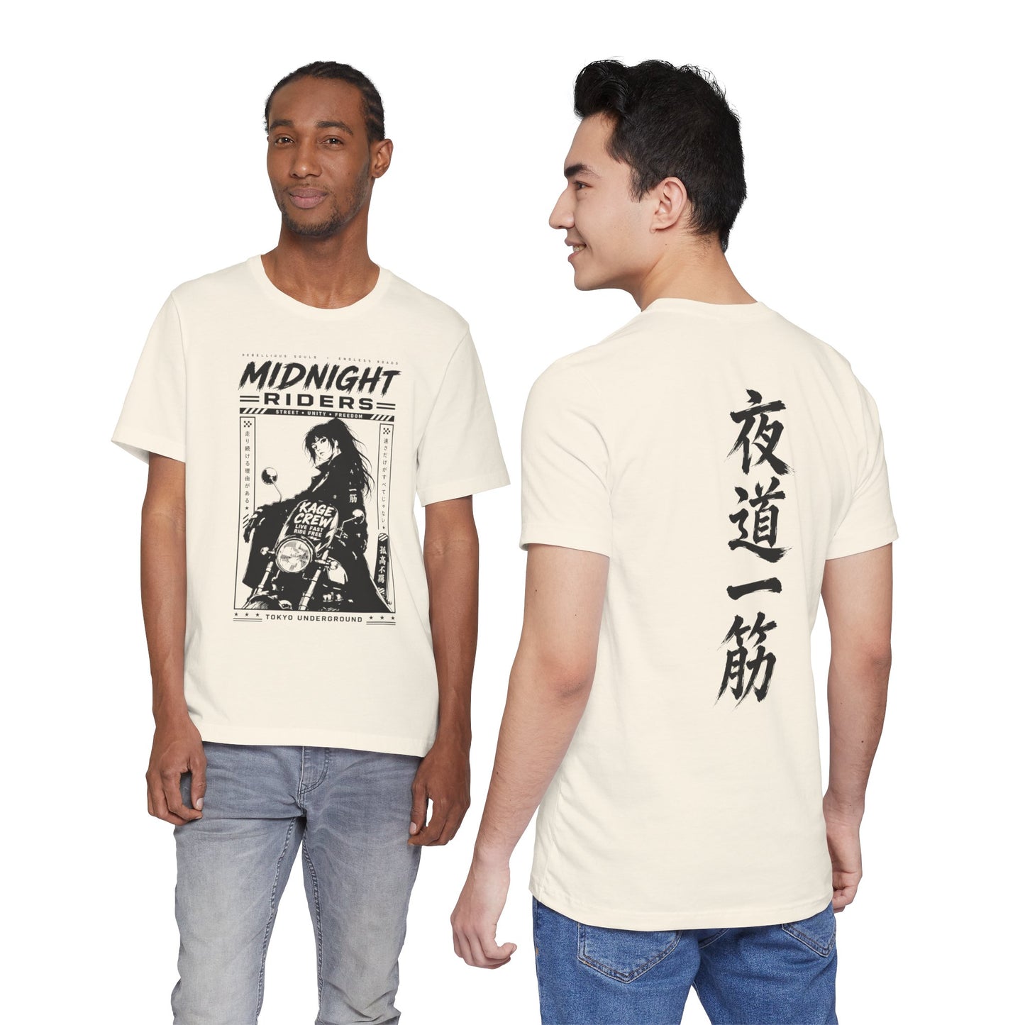 Anime Motorcycle Shirt – Biker Anime Graphic Tee, Japanese Streetwear Shirt, Manga Motorcycle Girl T-Shirt, Tokyo Style Gift