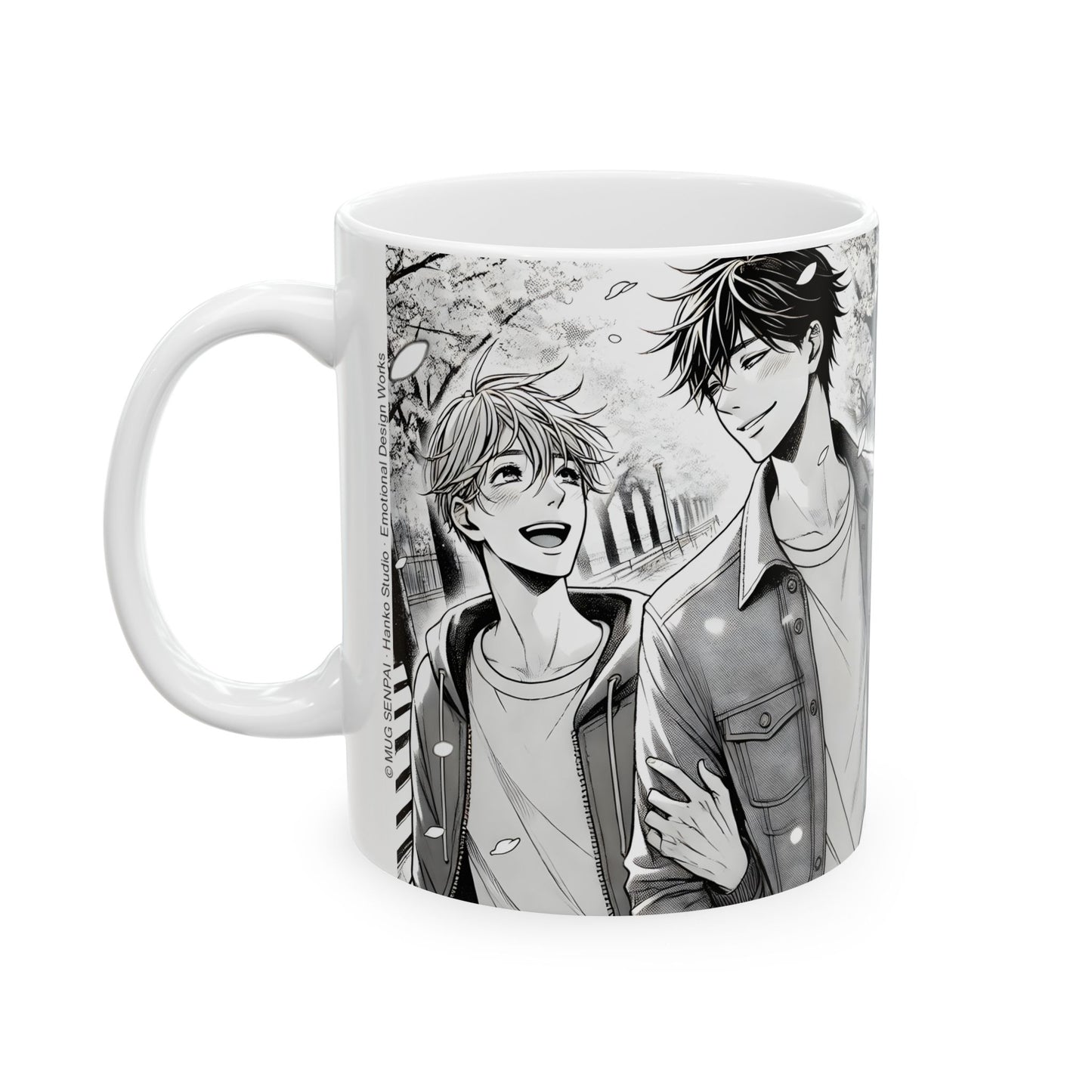 Anime Boys Love Mug – Soft BL Walk Home Scene, Gentle Manga Romance Coffee Cup for Fans of Quiet Love