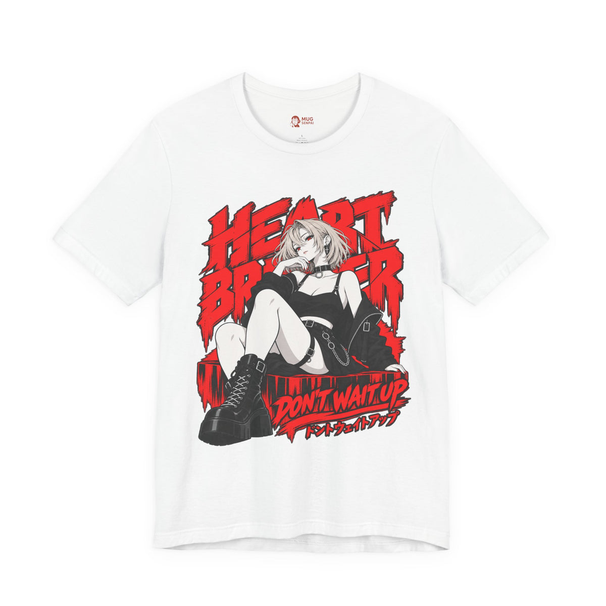 Grunge Anime Shirt – Heartbreaker Goth Girl Streetwear Tee