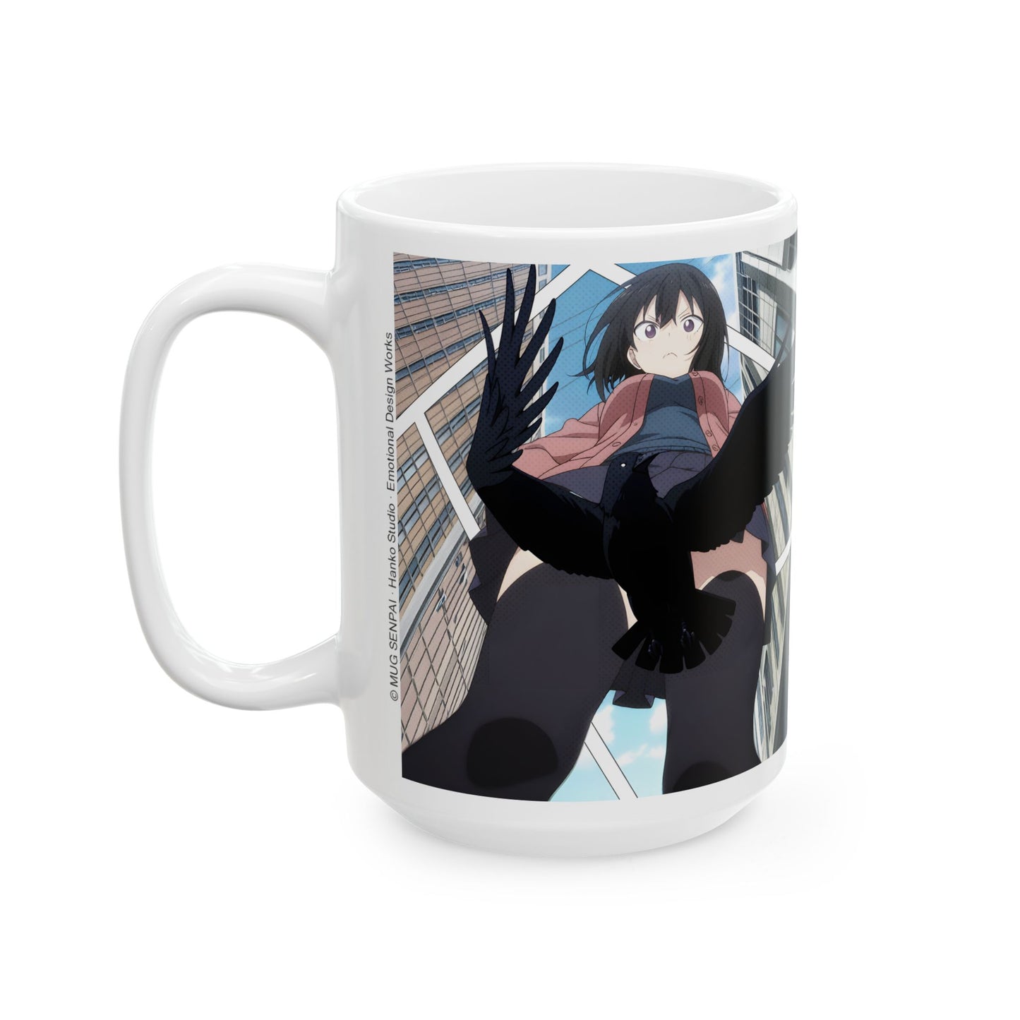 Anime Funny Mug – Crow Block Parody Scene, Hilarious Low-Angle Comedy Moment, Meme-Style Anime Cup