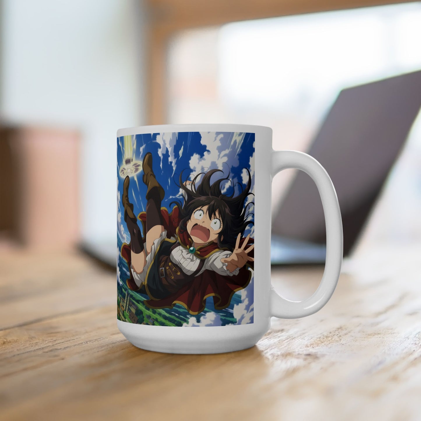 Funny Anime Mug – Summoned Hero Isekai Fail Cup, Gamer Humor Coffee Mug, Fantasy Meme Gift