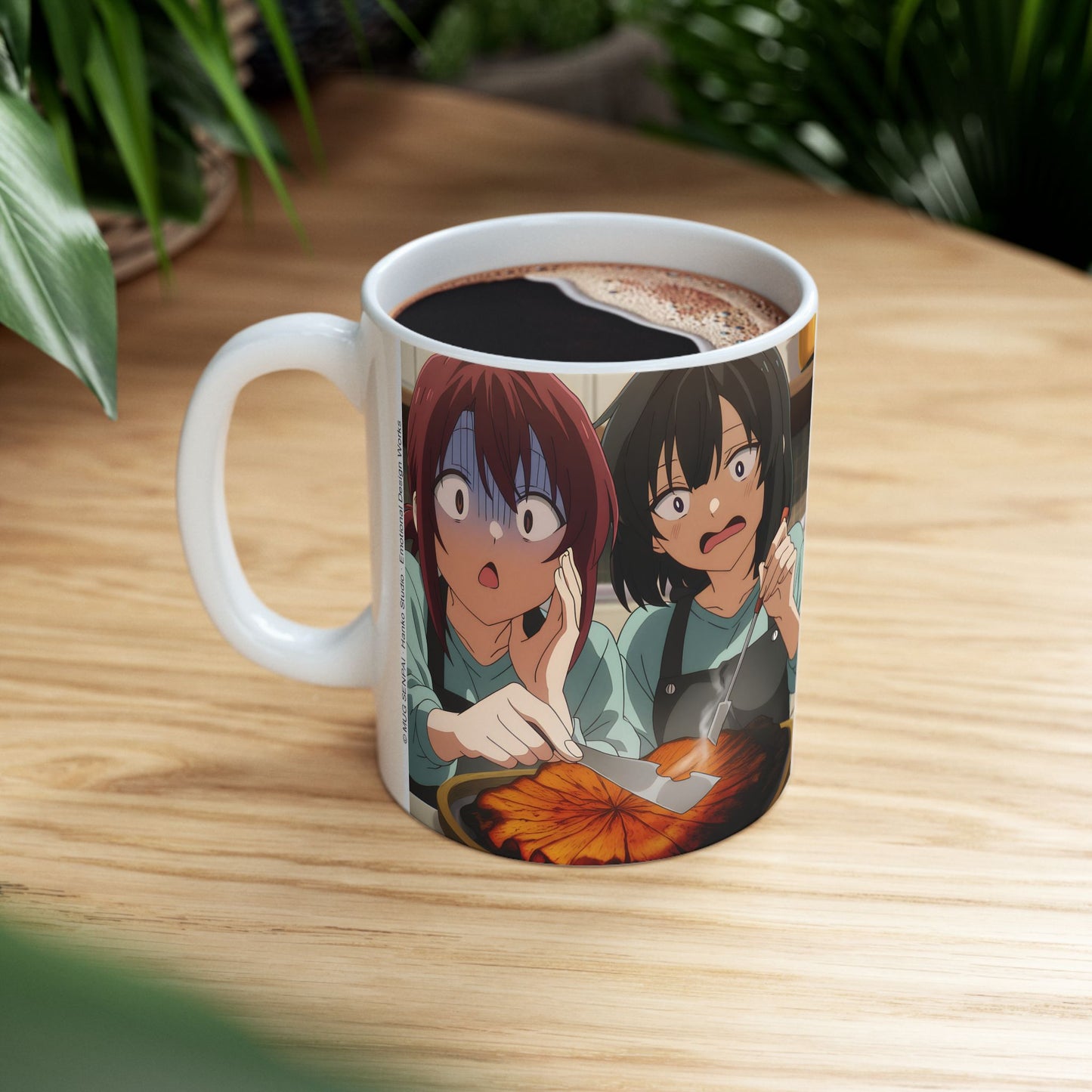 Anime Funny Mug – Kitchen Fail Girls, Hilarious Cooking Disaster Scene Cup