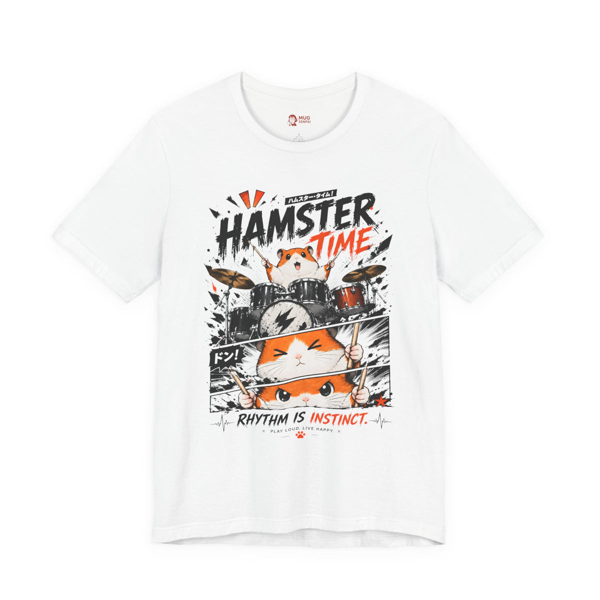Hamster Shirt – Funny Drummer Animal Meme Graphic Tee
