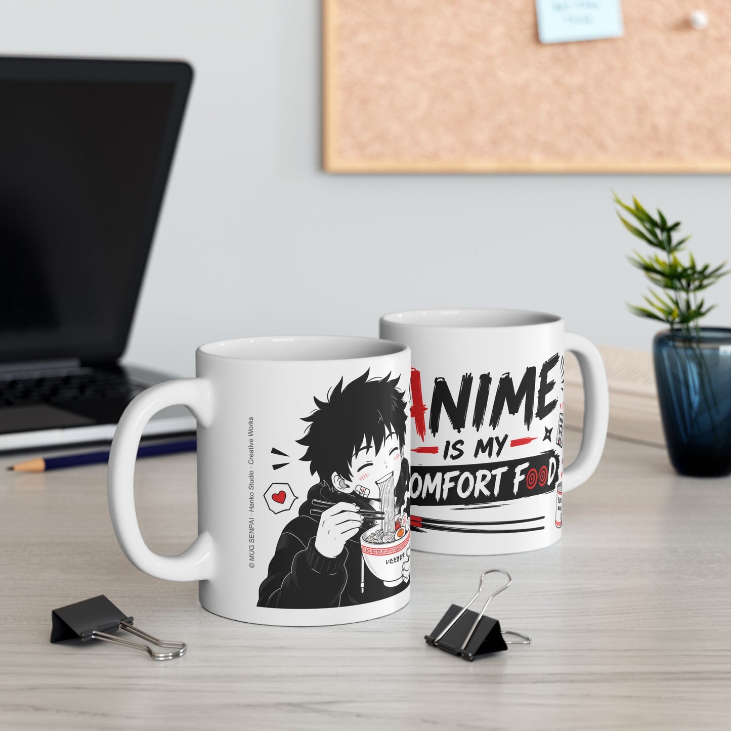 Anime Mug – Anime Is My Comfort Food Mug, Funny Manga Coffee Cup, Otaku Gift, Ramen Lover Mug, Japanese Anime Decor