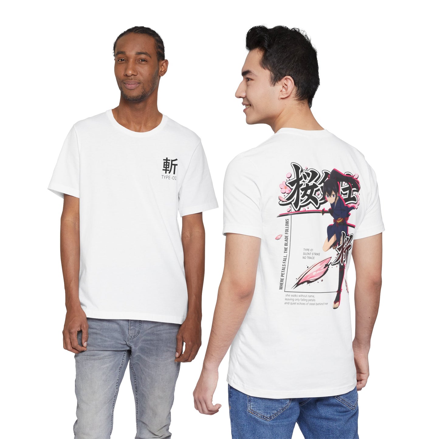 Anime Samurai Shirt – Samurai Girl Anime Tee, Katana Warrior Aesthetic Shirt, Japanese Style Back Print Tee, Ninja Girl Streetwear Shirt