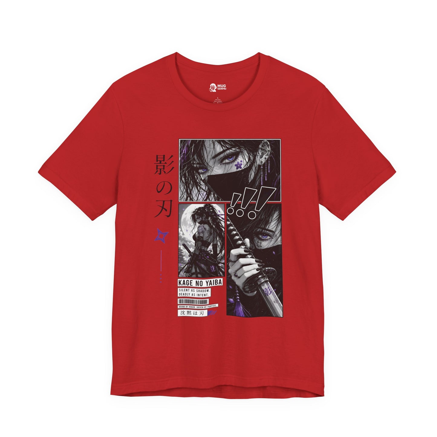 Anime Shinobi Tee – Shadow Girl Graphic Shirt, Japanese Streetwear T-Shirt, Anime Assassin Gift, Ninja Aesthetic Tee
