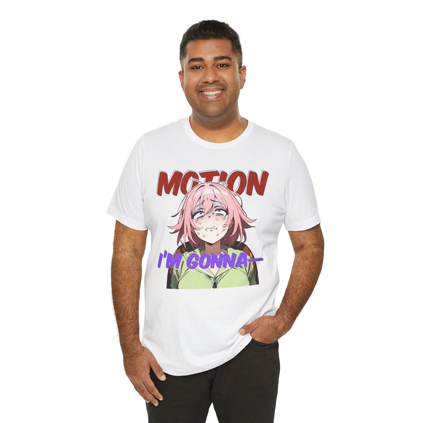 Anime Meme Shirt – Pink Haired Reaction Girl, Funny Motion Sickness Face, Otaku Humor Tee