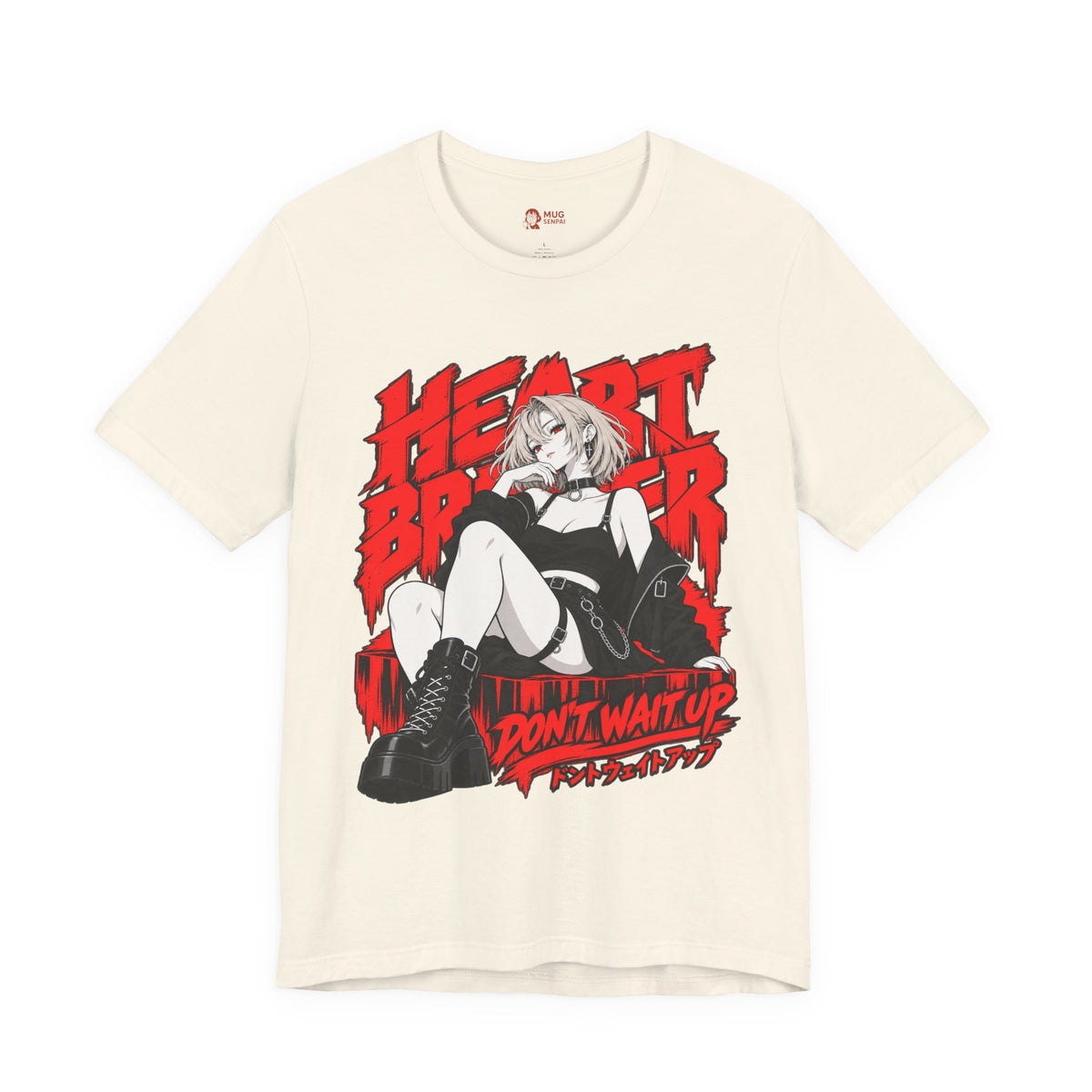 Grunge Anime Shirt – Heartbreaker Goth Girl Streetwear Tee