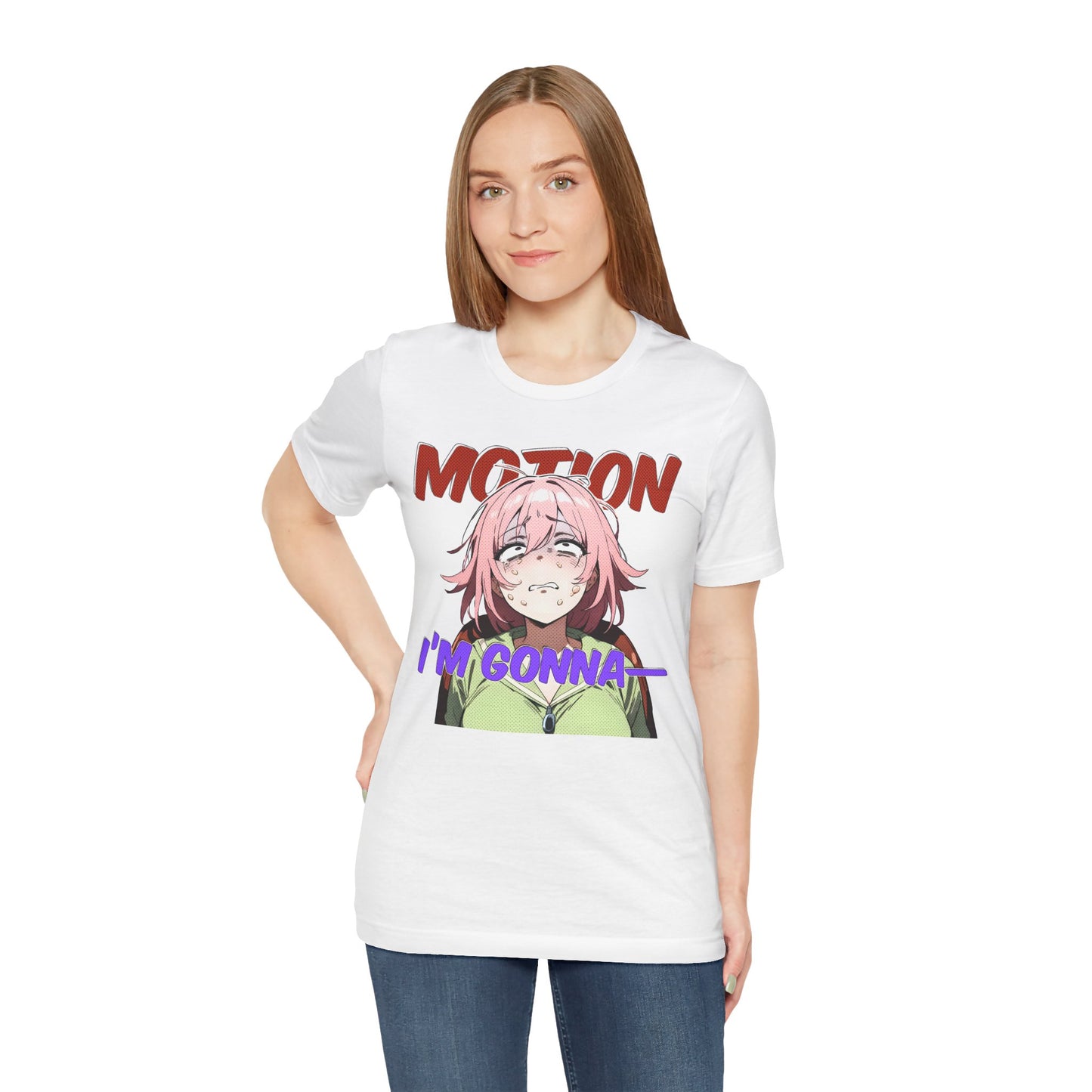 Anime Meme Shirt – Pink Haired Reaction Girl, Funny Motion Sickness Face, Otaku Humor Tee