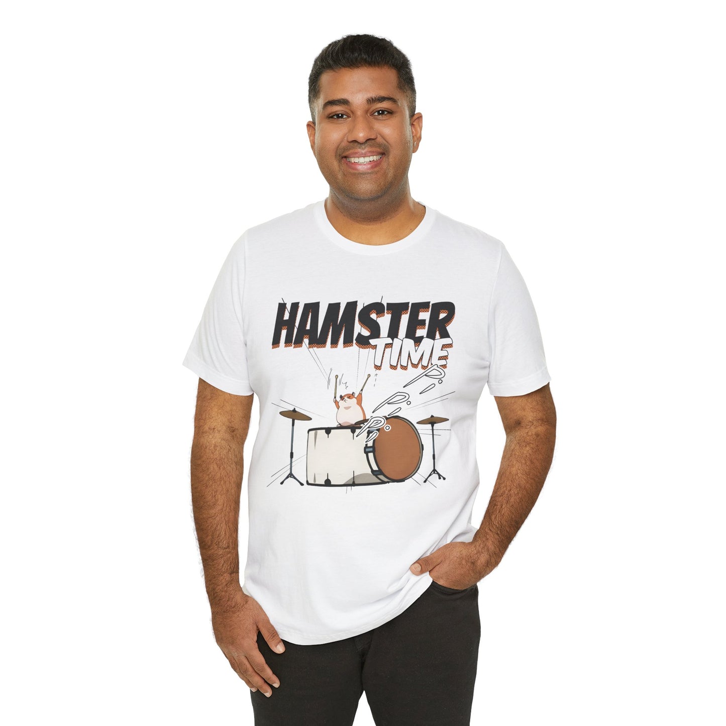 Hamster Meme Shirt – Funny Kawaii Drummer Tee, Chaotic Animal Manga Music Parody T Shirt for Cute Energy Lovers