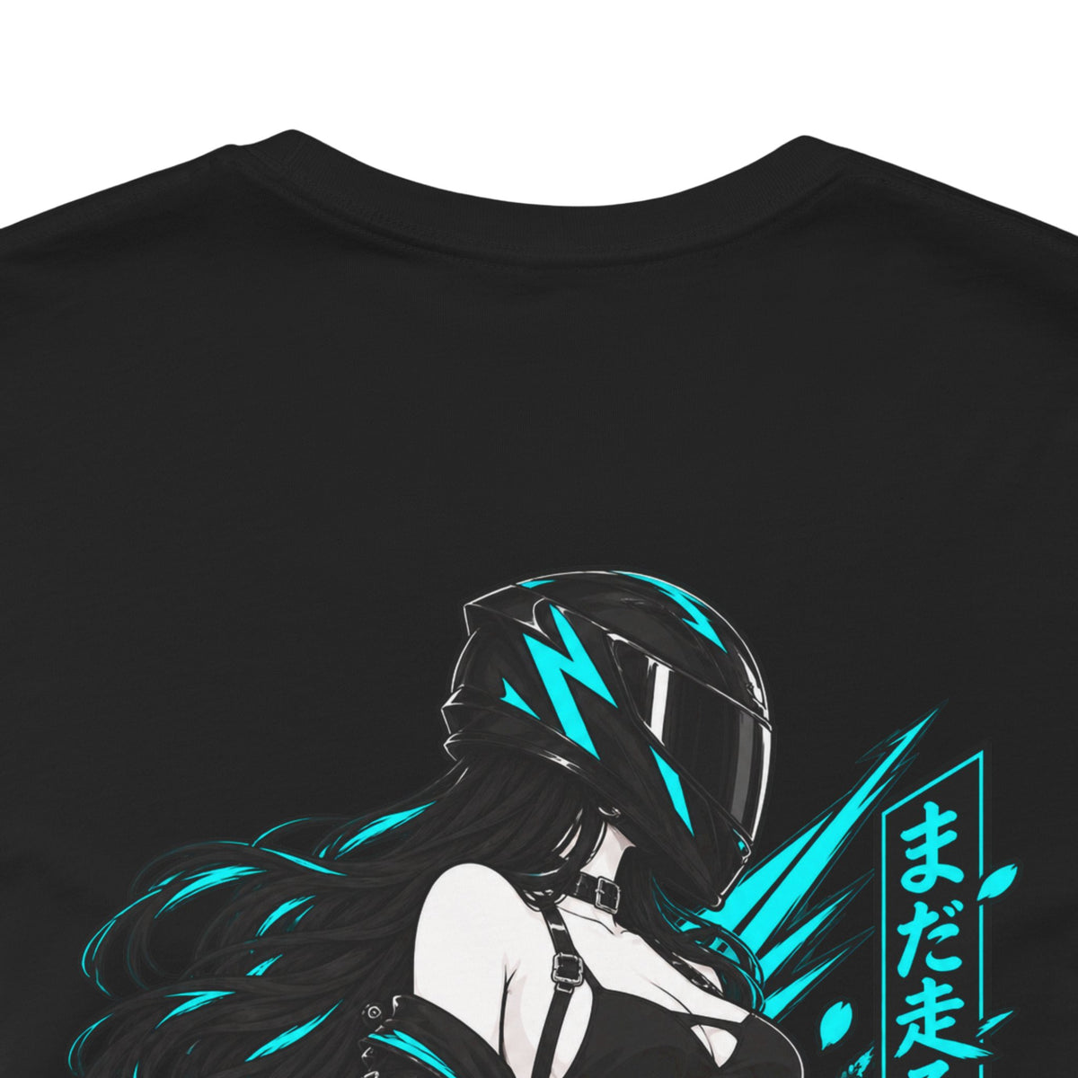 Motorcycle Girl Shirt – Neon Anime Biker Streetwear