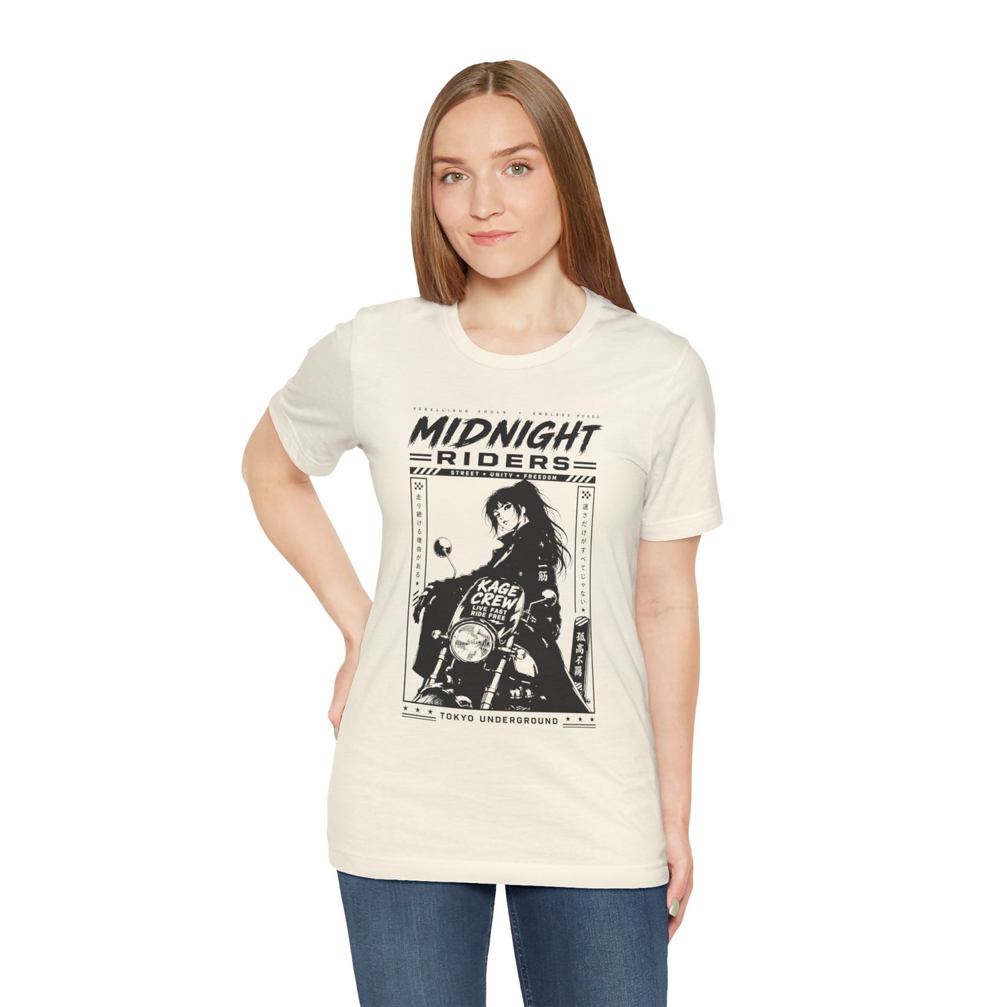 Anime Motorcycle Shirt – Biker Anime Graphic Tee, Japanese Streetwear Shirt, Manga Motorcycle Girl T-Shirt, Tokyo Style Gift