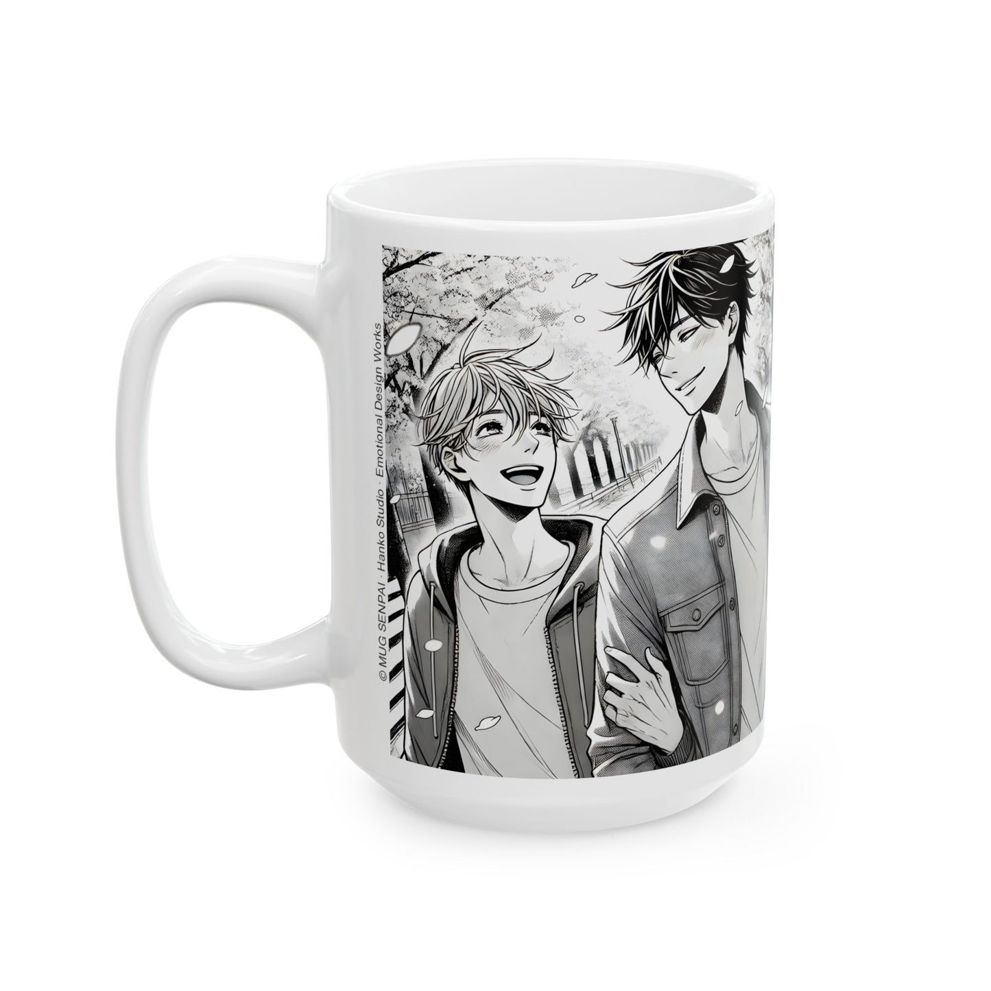 Anime Boys Love Mug – Soft BL Walk Home Scene, Gentle Manga Romance Coffee Cup for Fans of Quiet Love