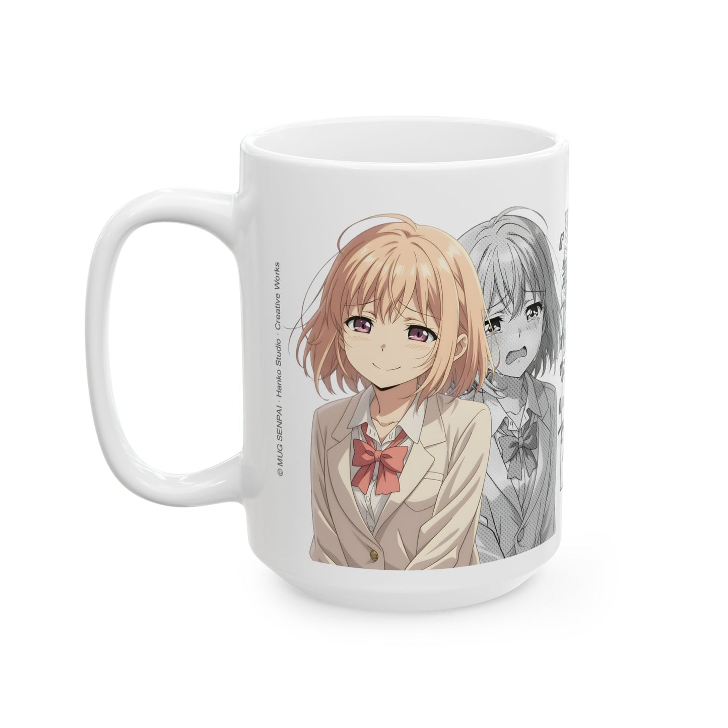 Manga Anime Mug – Emotional Romance Panel Scene, Love Story Manga Coffee Cup, Soft Dramatic Anime Mug, Romantic Otaku Gift