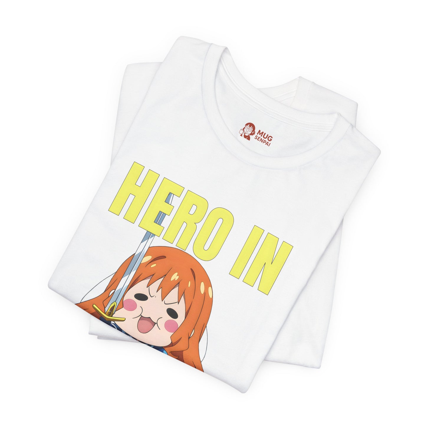 Anime Hero T-Shirt – Chibi Knight Girl “Hero in Training” Tee, Cute Fantasy Graphic Shirt, Encouraging Otaku Gift for Gamers and Dreamers