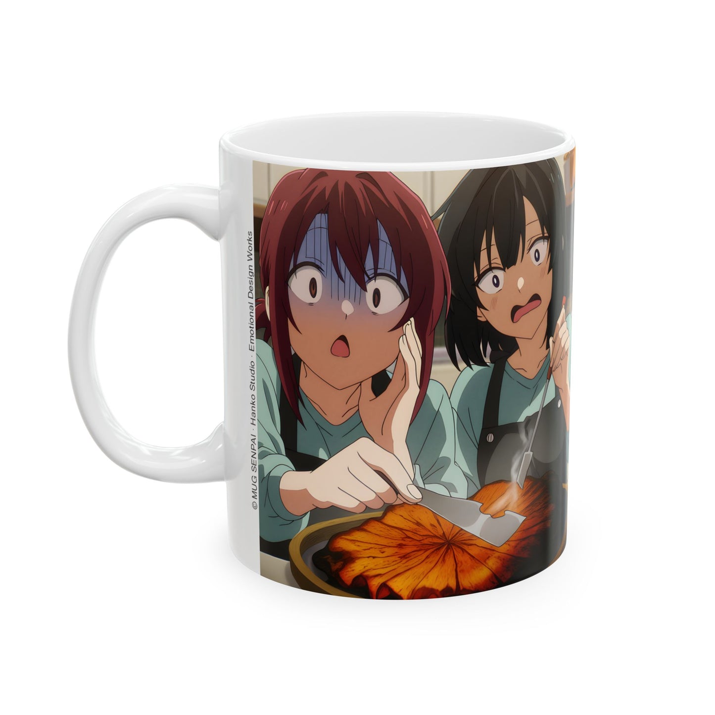 Anime Funny Mug – Kitchen Fail Girls, Hilarious Cooking Disaster Scene Cup