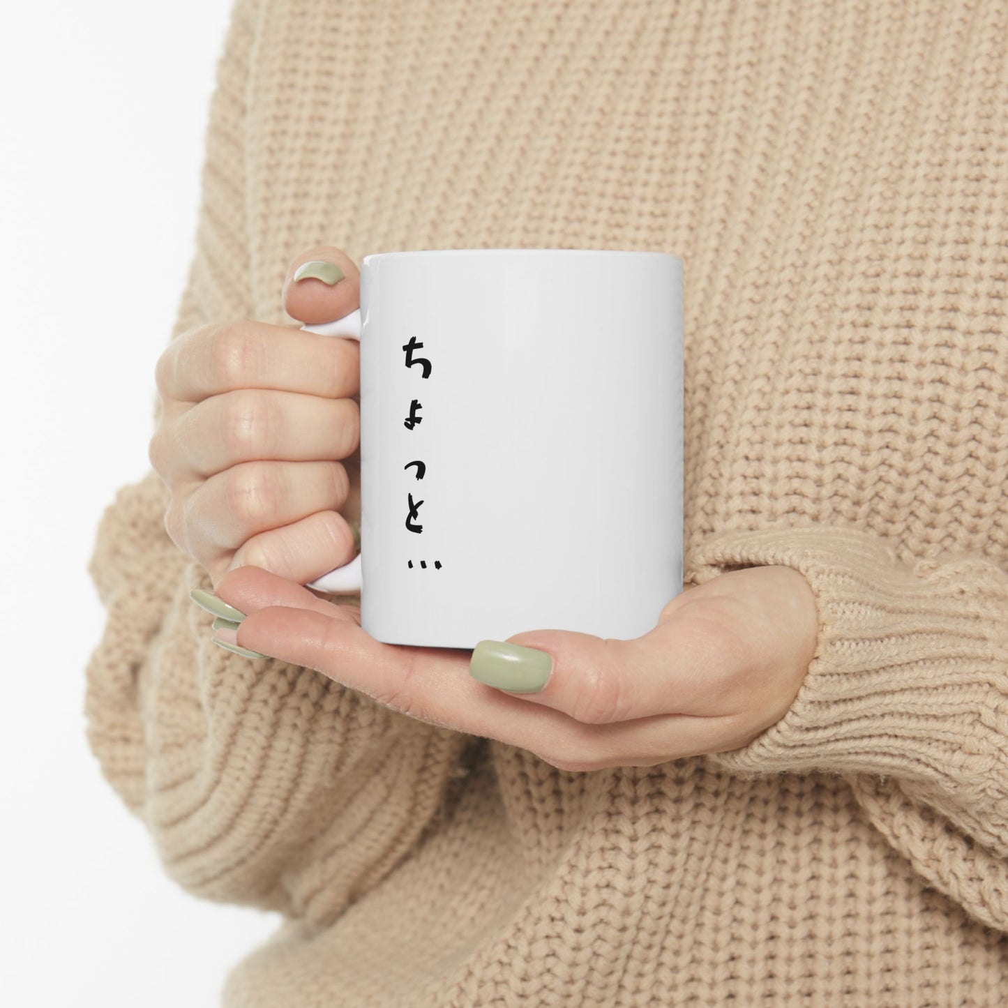 Anime Girl Mug – Curious Peek Waifu Cup, Soft Teasing Anime Aesthetic, Cute Romantic Anime Coffee Mug, Subtle Anime Gift