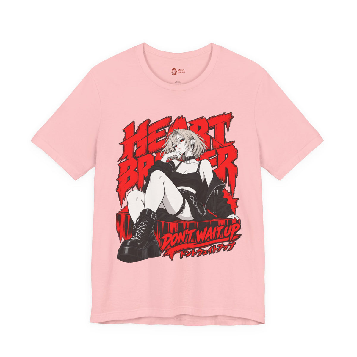 Grunge Anime Shirt – Heartbreaker Goth Girl Streetwear Tee