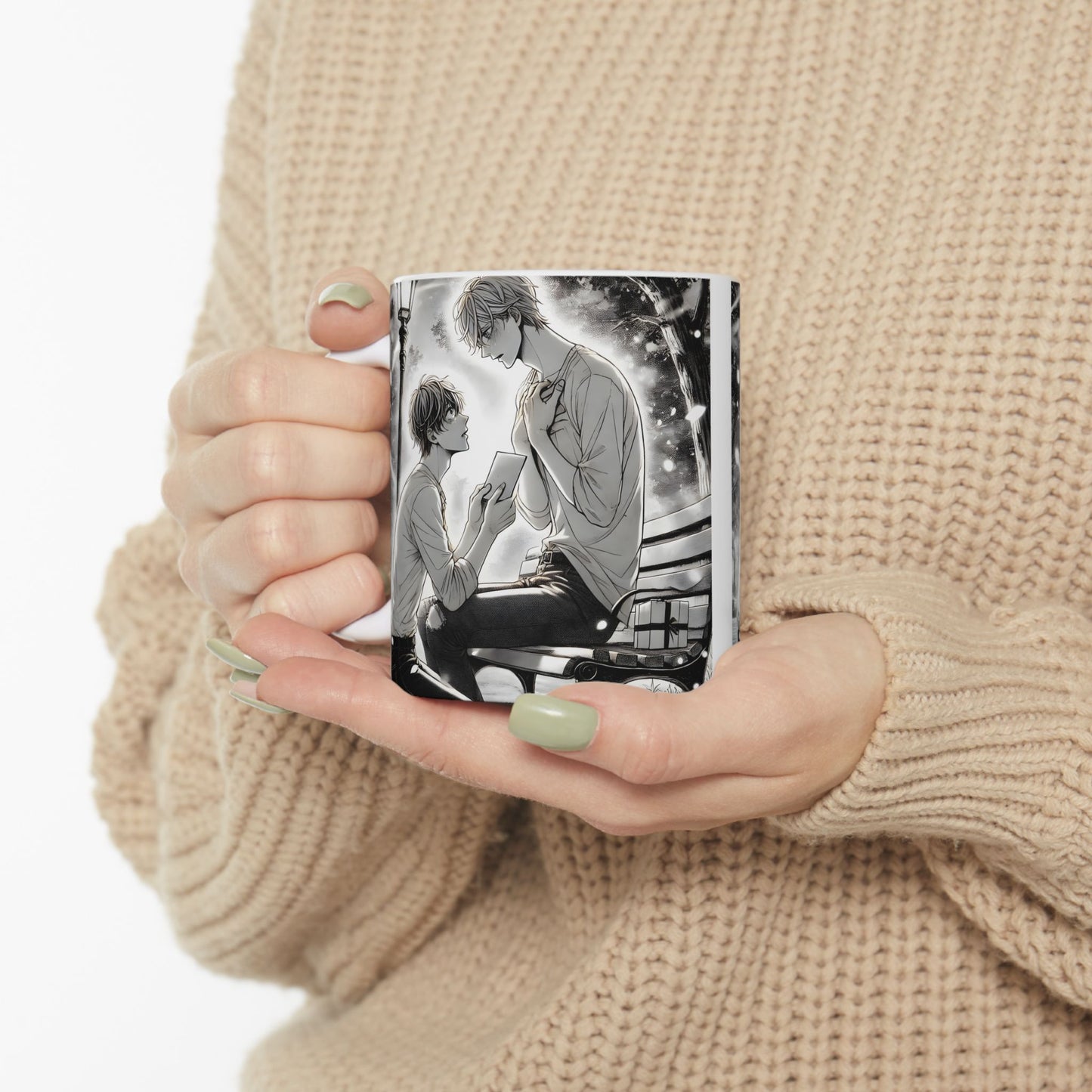 Yaoi BL Mug – Emotional Manga-Style Proposal Coffee Cup, LGBTQ Romance Gift for Boys’ Love Fans and Gay Anime Readers