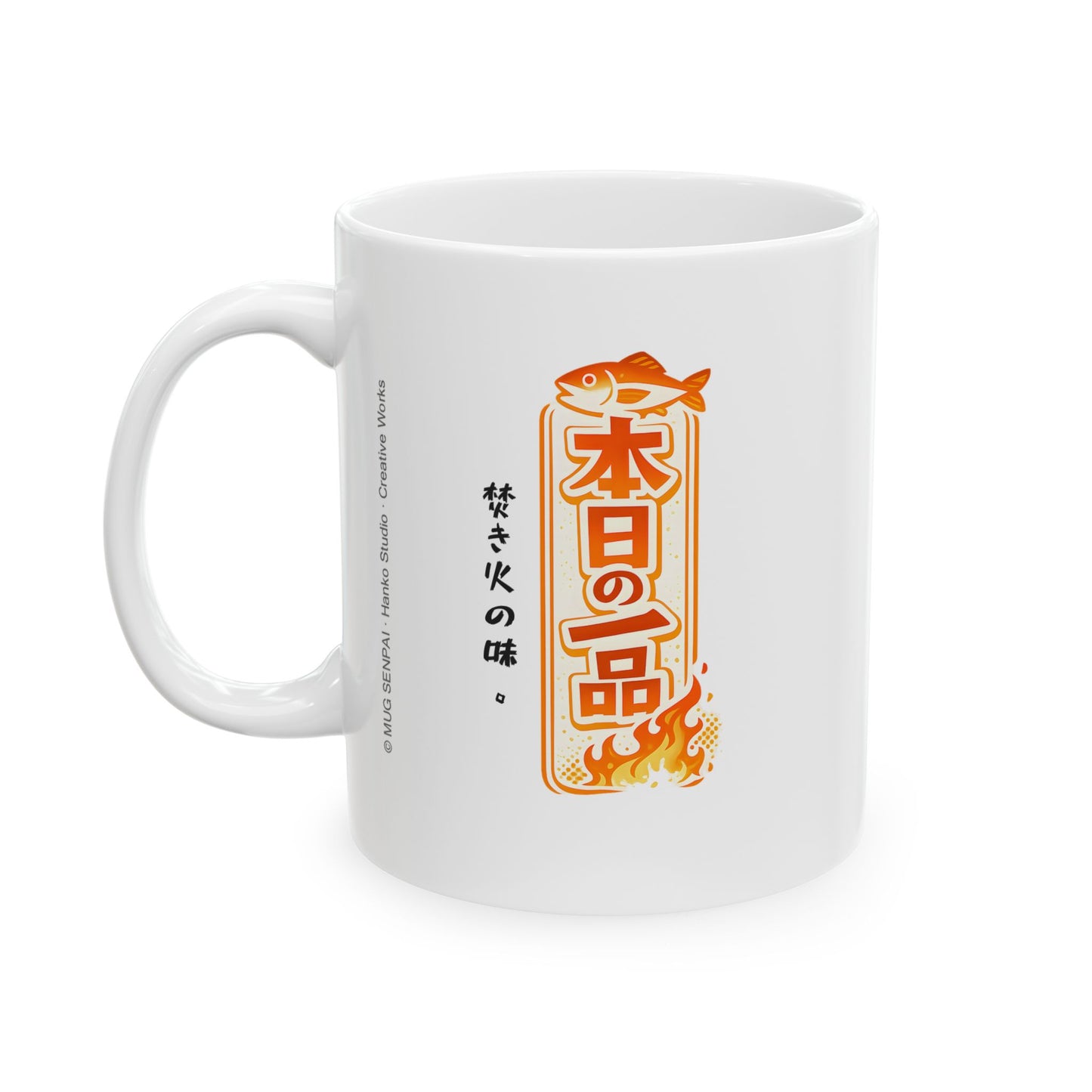 Funny Anime Mug – Camping Girl Cooking Fish Scene, Chaotic Campfire Anime Cup, Cute Cooking Disaster Mug, Weird Anime Humor Gift